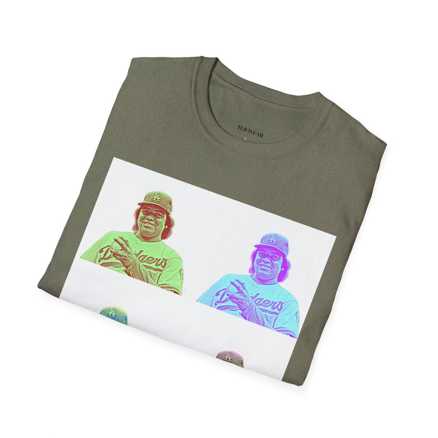 Fernando Valenzuela Dodgers Andy Warhol Style Pop Art Unisex Softstyle T-Shirt