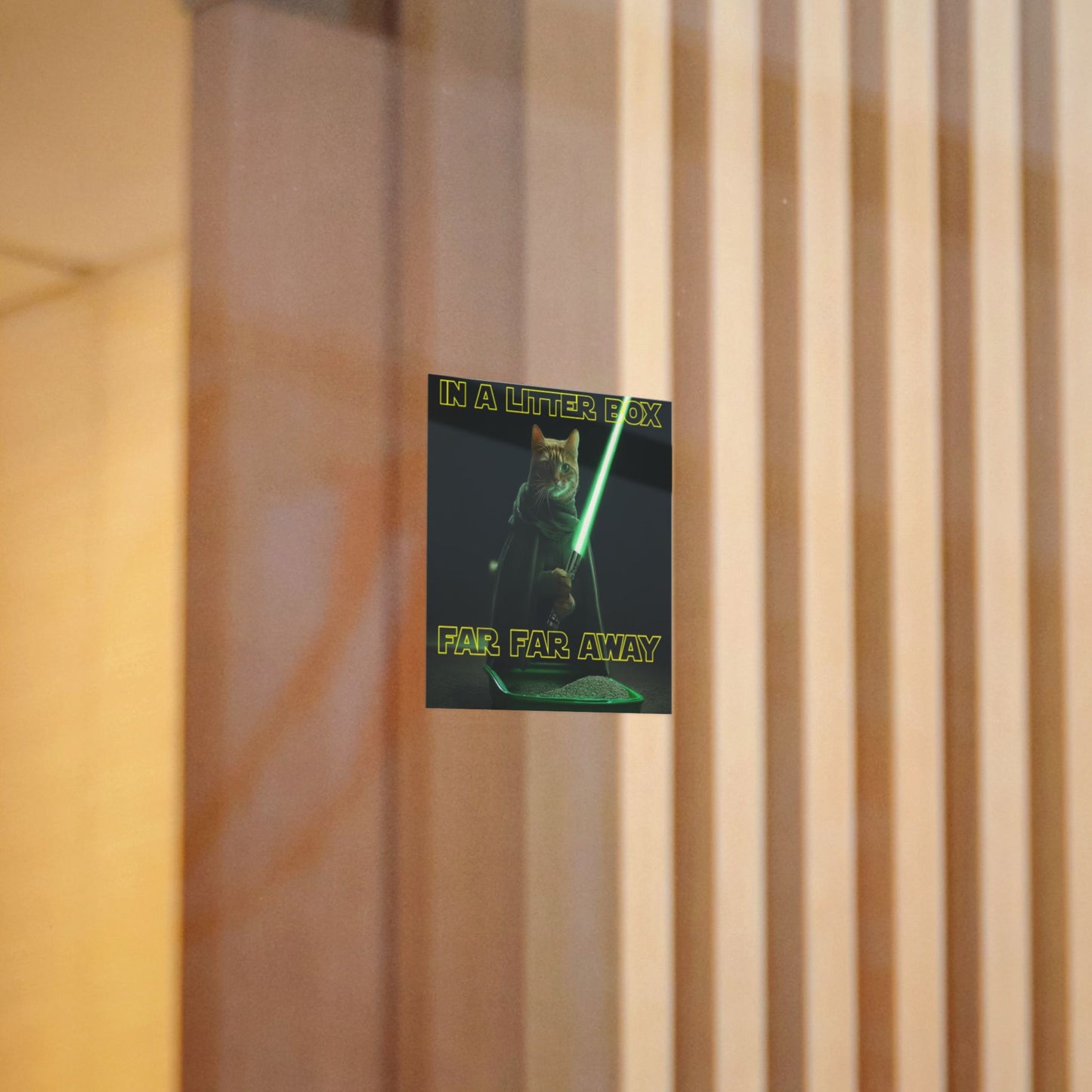 STAR WARS CAT IN A LITTER BOX FAR FAR AWAY Die-Cut Stickers