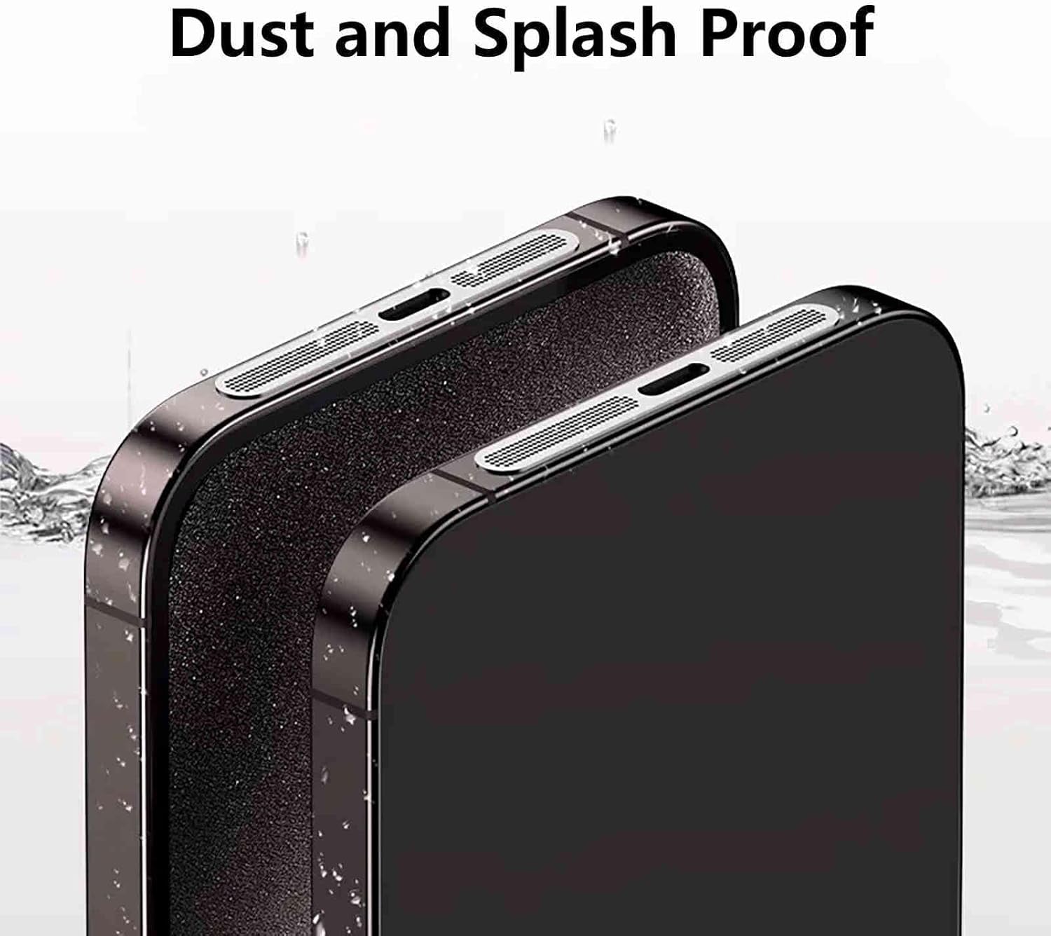 For Iphone 16 Pro / 16 Pro Max Earpiece Speaker Mesh anti Dust Proof Adhesive Cover - 5Pcs / Black