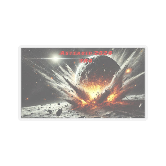 Asteroid 2024 Kiss-Cut Stickers - Space-Themed Decor, Laptop Accessories, Gift for Astronomers, Cosmic Party Favors, Sci-Fi Lovers