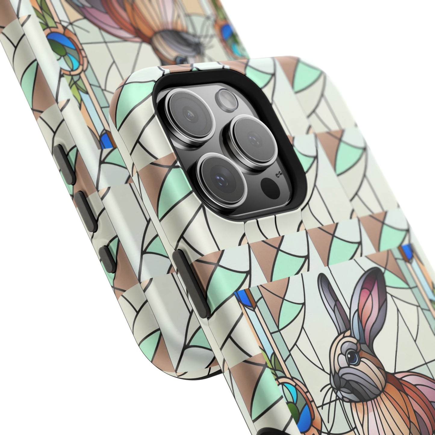 Flemish Giant Rabbit Animal Stained Glass Design Magnetic Tough Cases