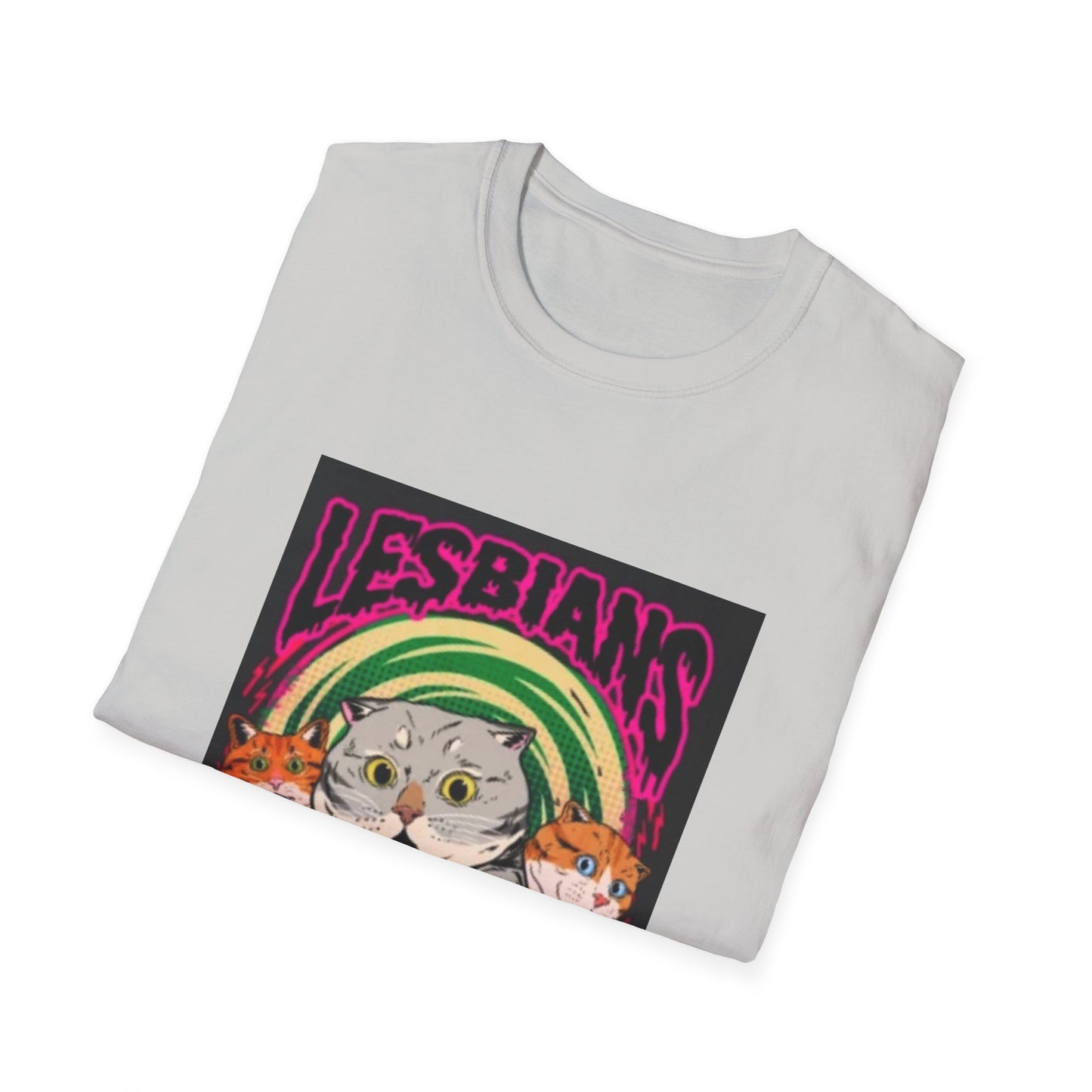 cats LESBIANS EAT WHAT  Unisex Softstyle T-Shirt