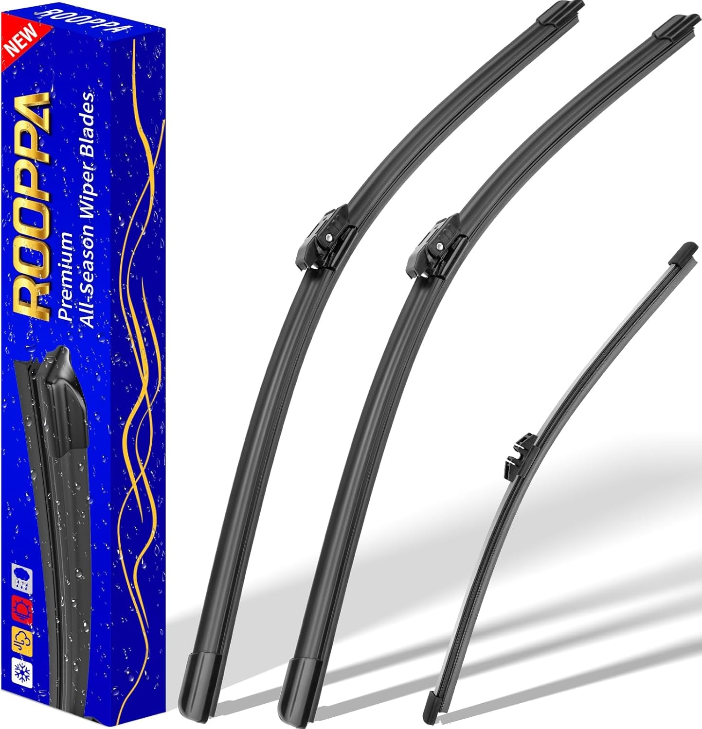 3 Wipers Replacement for 2012-2016 Honda CRV CR-V, Windshield Wiper Blades Original Equipment Replacement - 26"/16"/13" (Set of 3) U/J HOOK