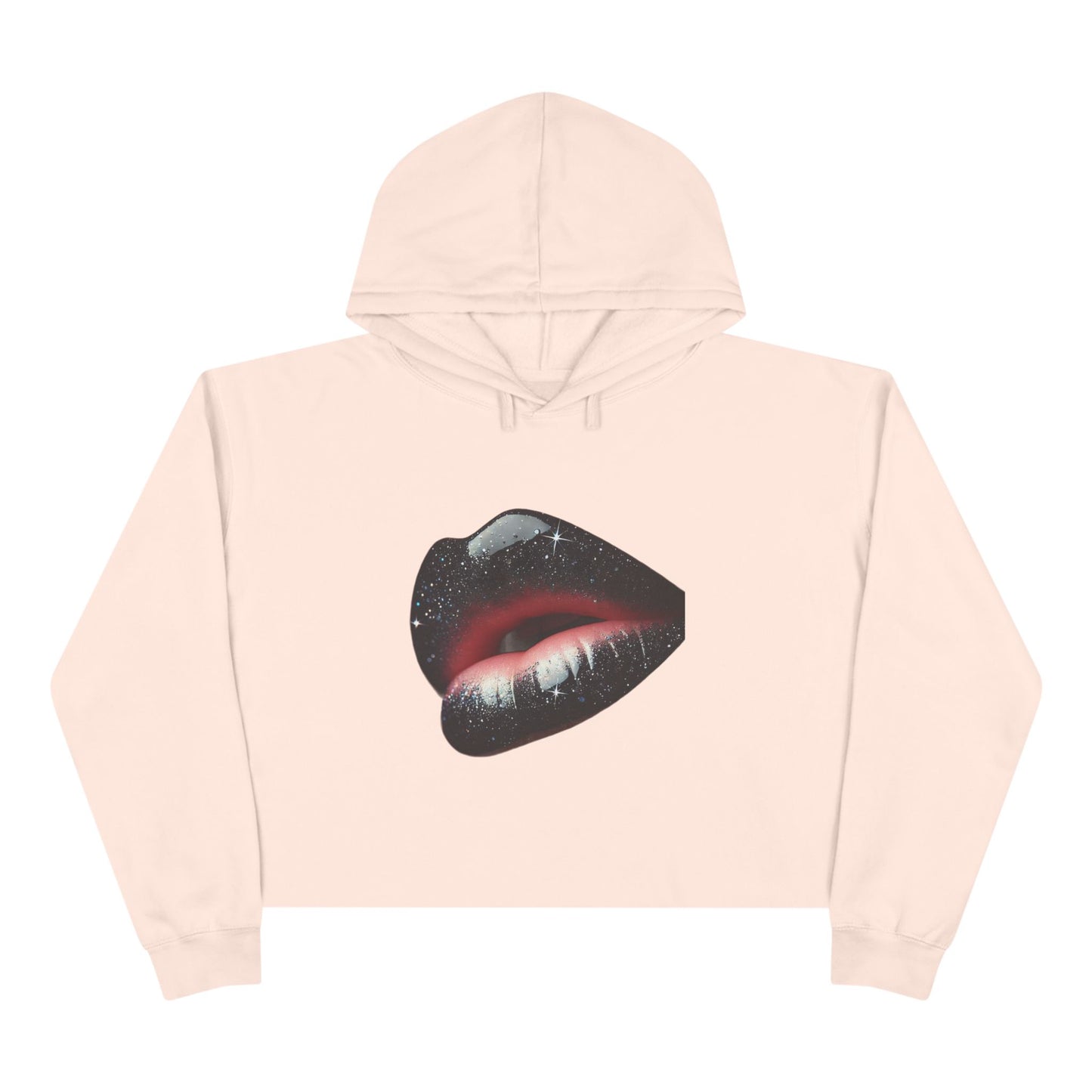 GALAXY LIPS GLOSSY Crop Hoodie