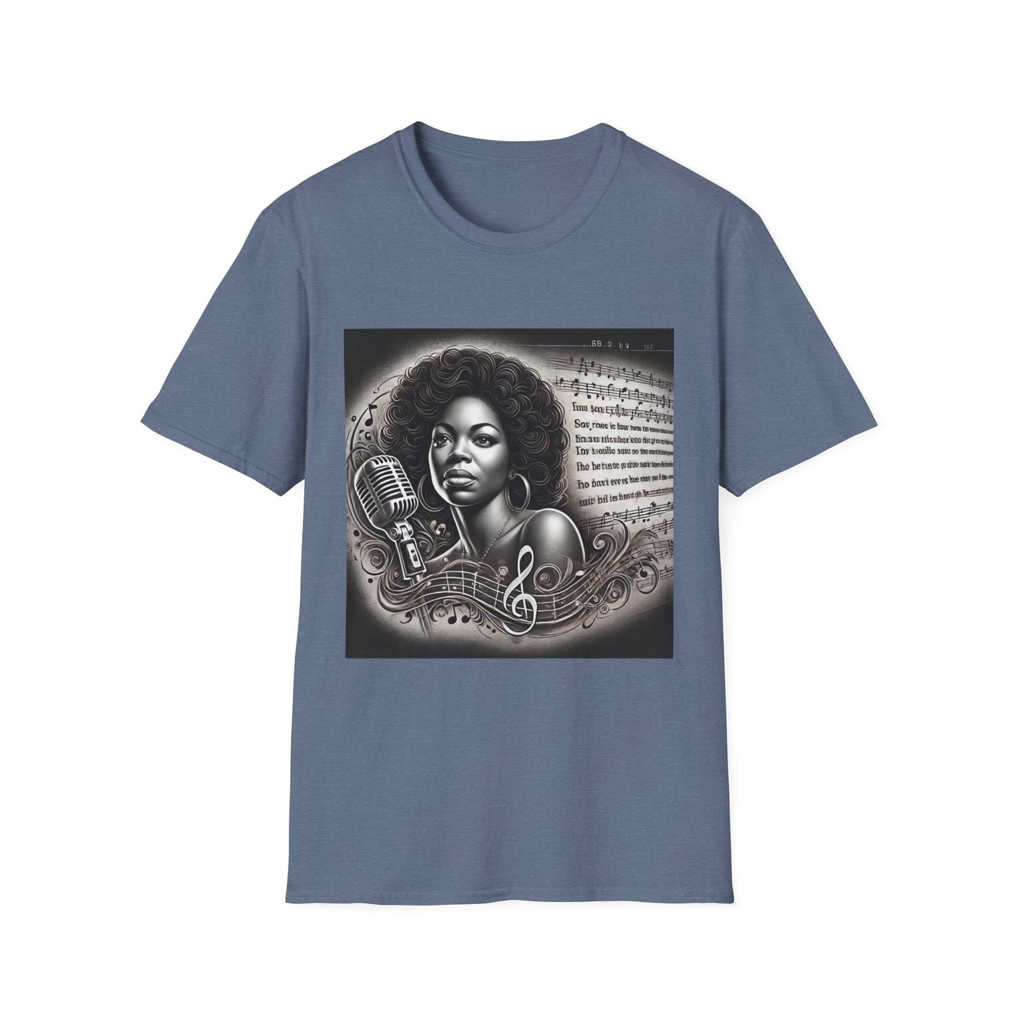 Angie Stone Retro Music Lover Unisex Softstyle T-Shirt - Afrocentric Design
