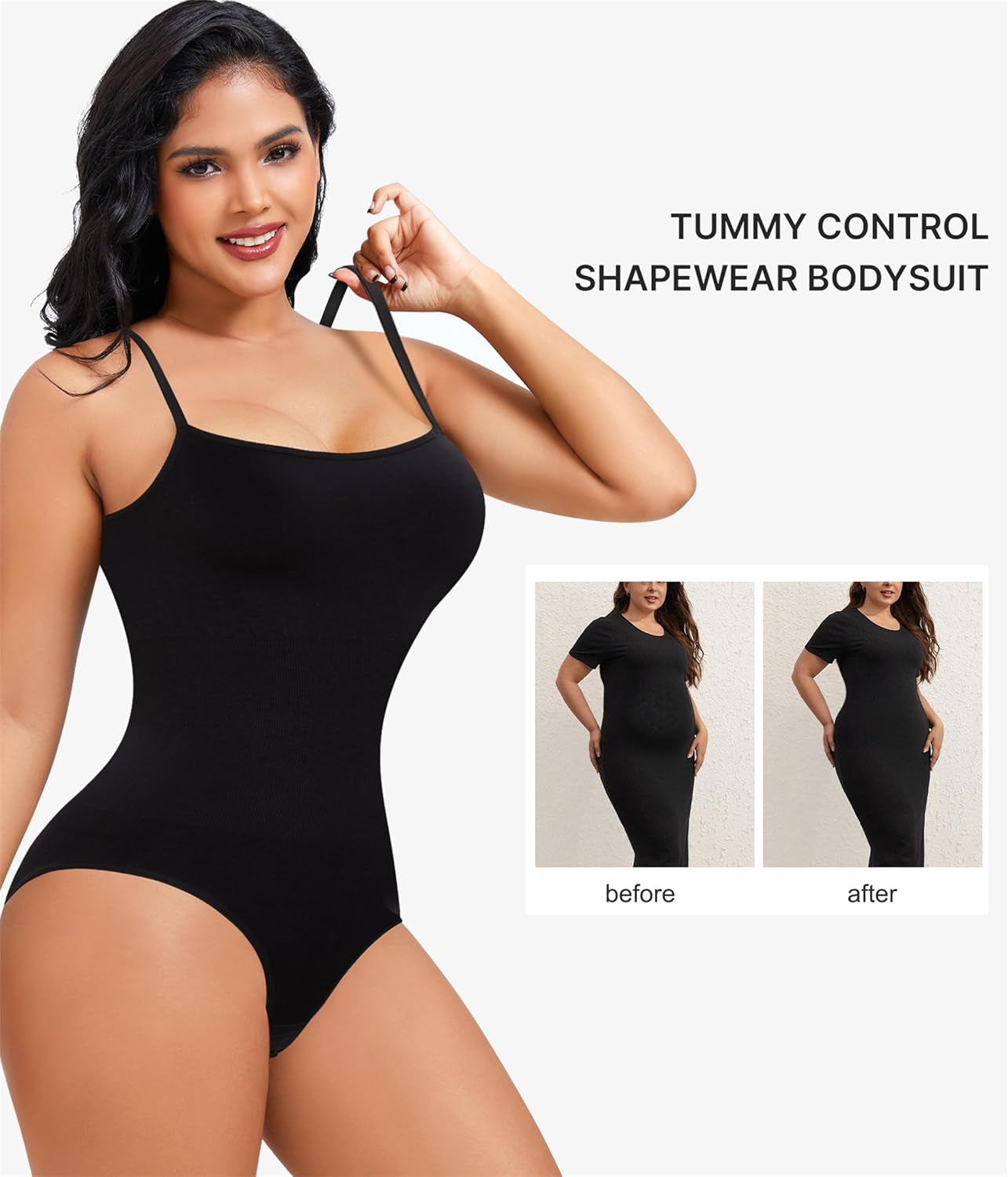 Shapewear Waist Trainer Bodysuits Women Clothing Tummy Control Seamless Full Body Shaper Square Neck Jumpsuits Top