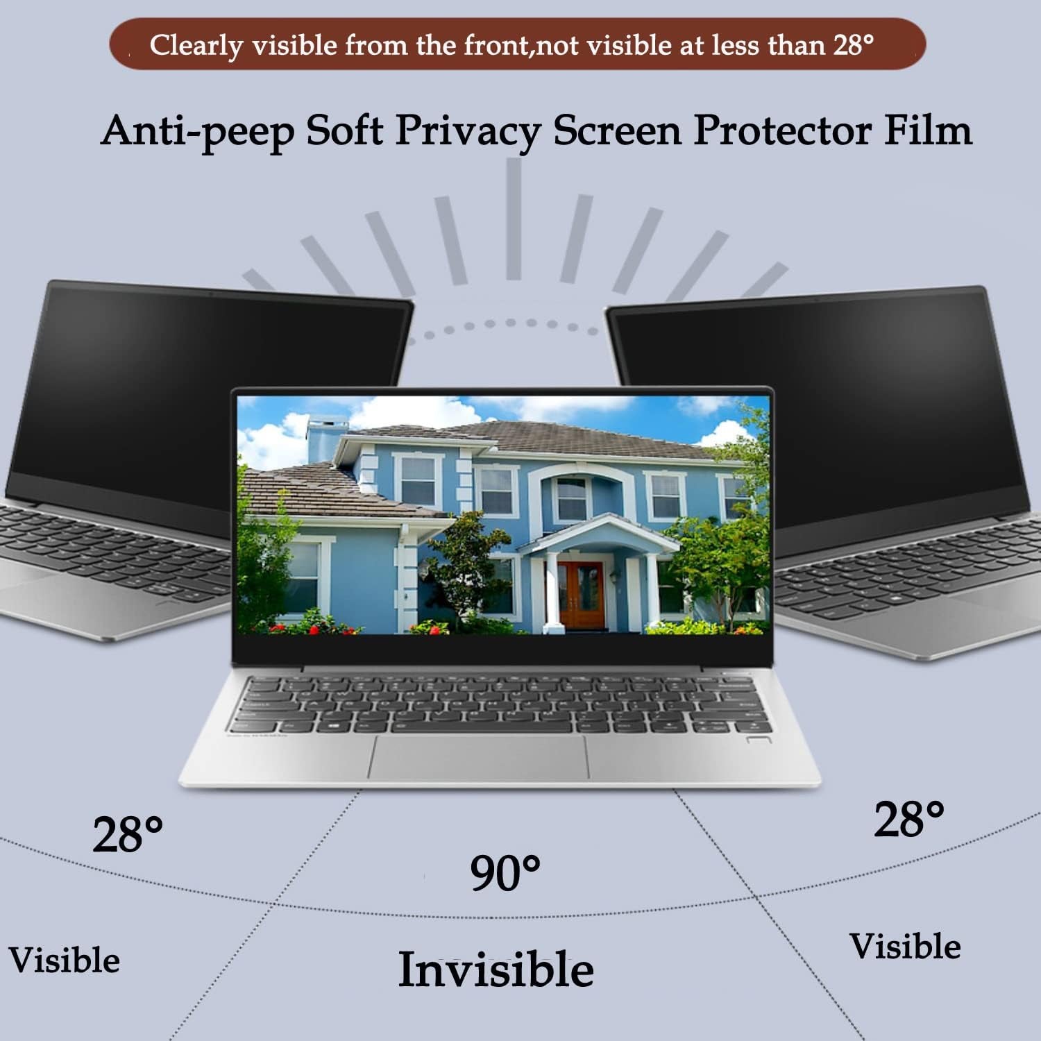 Privacy Screen Protector Designed for Thinkpad X13 Yoga G2 Gen 2 13.3" Laptop anti Spy Film Matte anti Spy Film TPU Guard Protectors Sticker