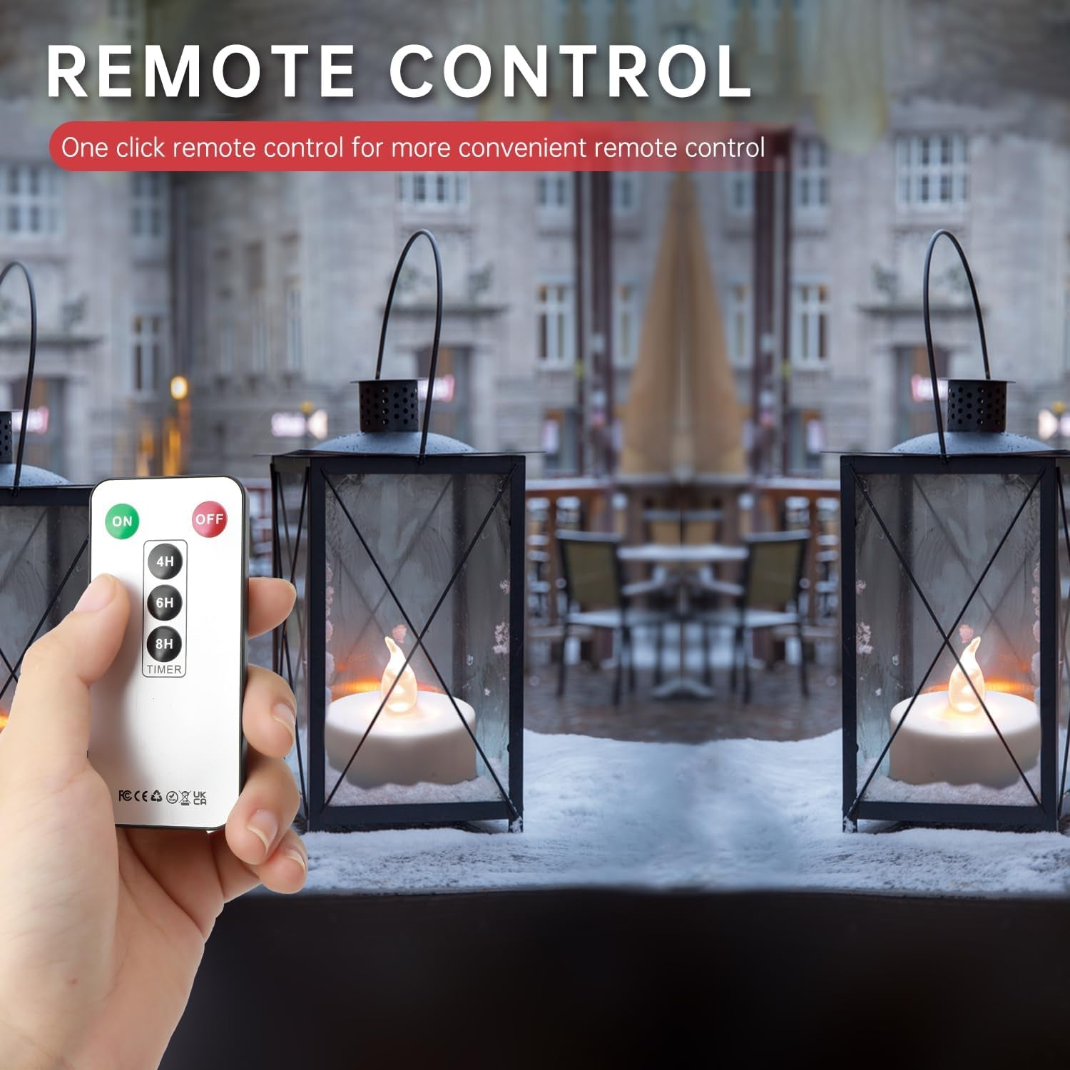 Tea Light Candles with Remote Control,Flickering Flameless LED Candle,Long Lasting 400+Hours,Battery Operated with Timer for Home Decoration Seasonal &Festival Celebration Warmyellow (24Pcs)