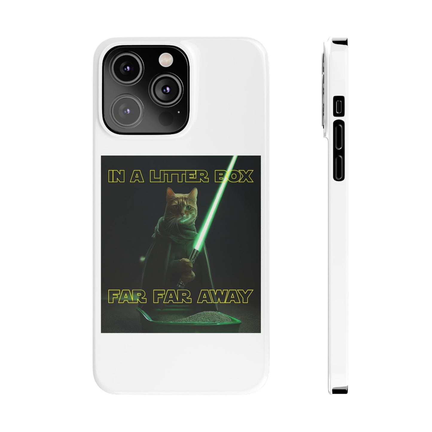 STAR WARS CAT IN A LITTER BOX FAR FAR AWAY  Slim Phone Cases