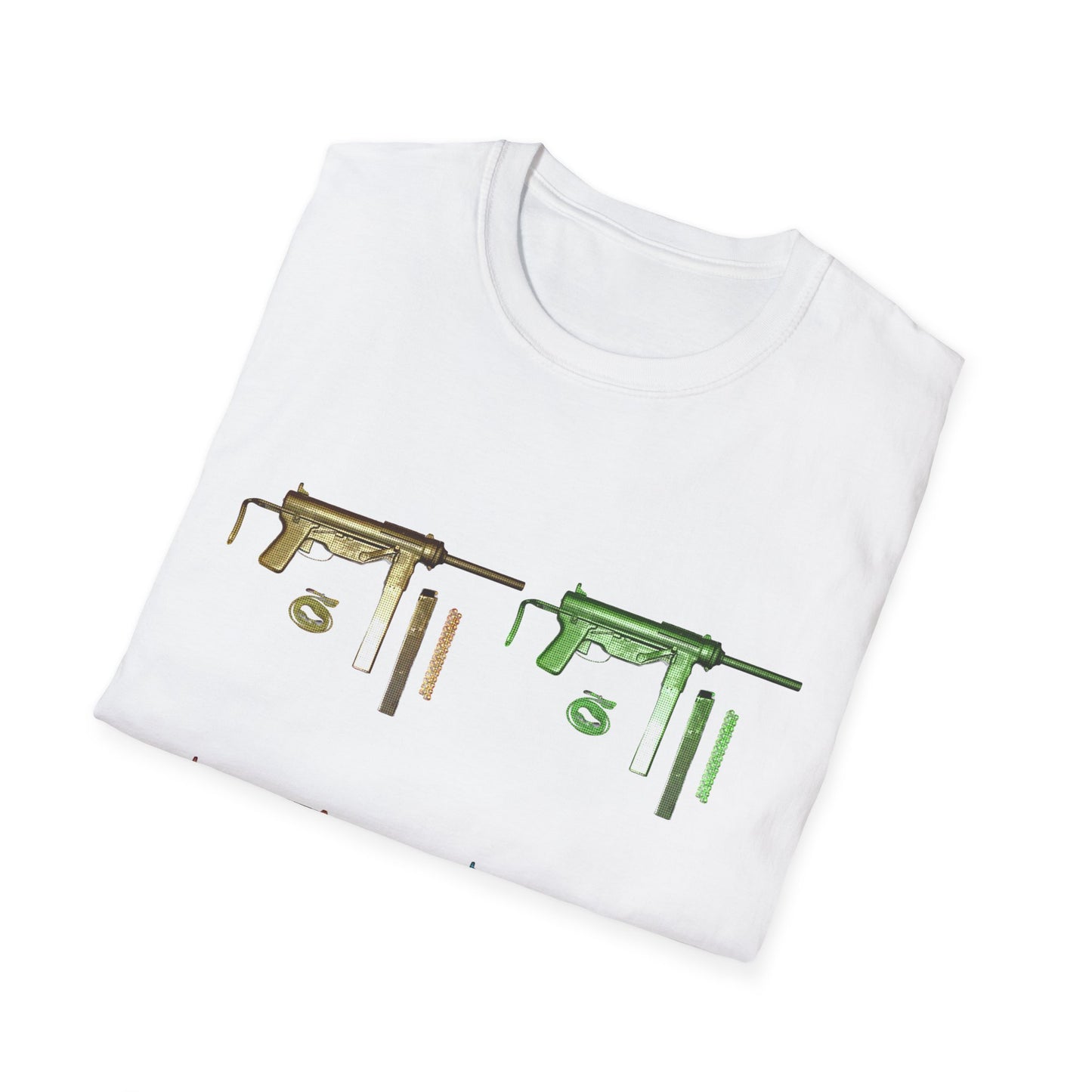 Grease Gun M3 submachine gun POP ART Unisex Softstyle T-Shirt