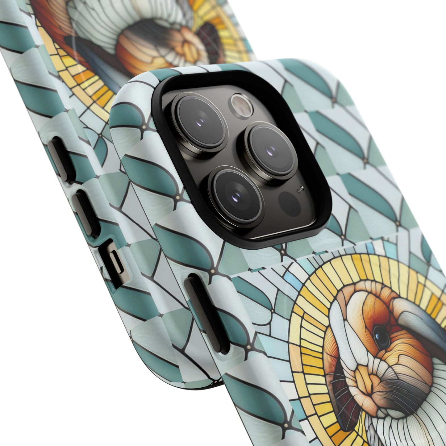 Holland Lop Rabbit Animal Stained Glass Design Tough Magnetic Cases