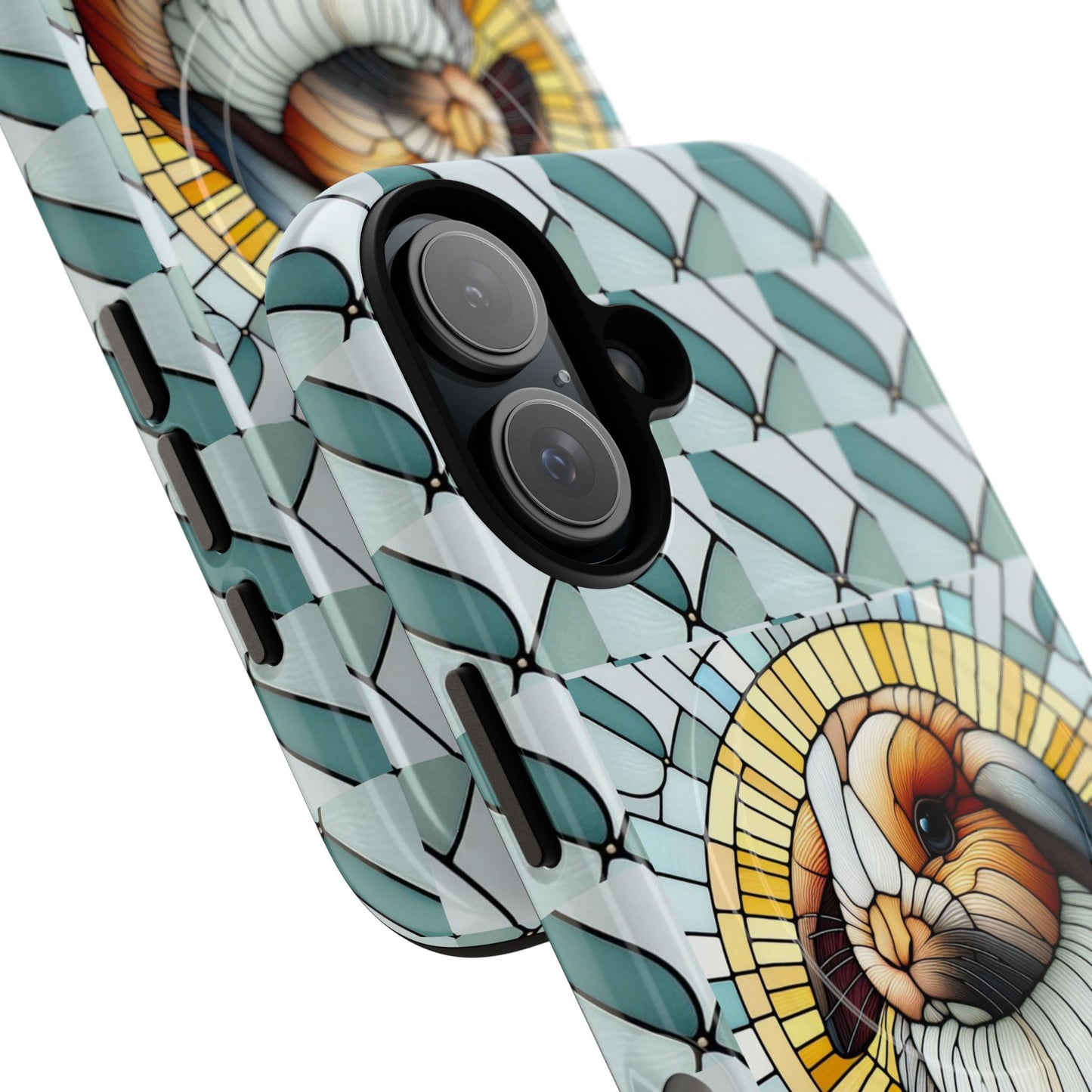 Holland Lop Rabbit Animal Stained Glass Design Tough Magnetic Cases