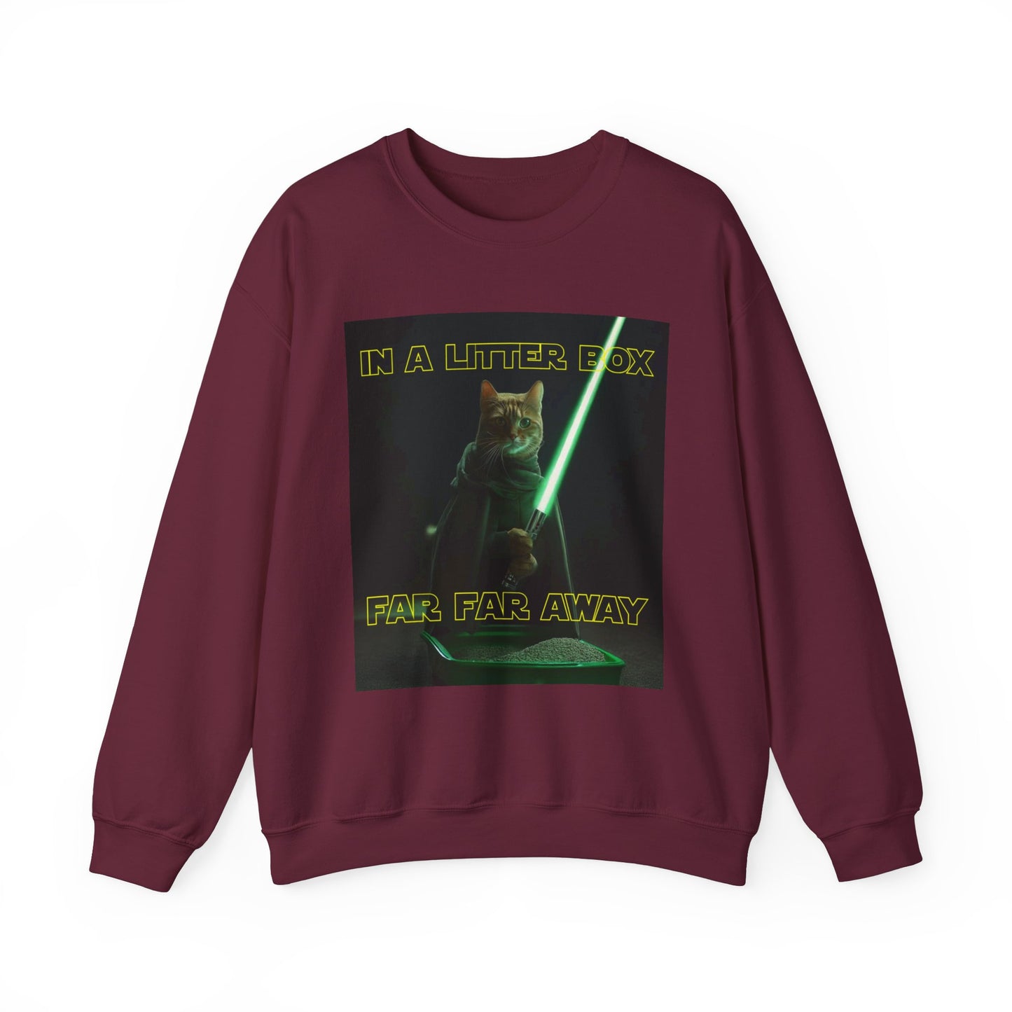 STAR WARS Cat in a Litter Box Unisex Heavy Blend™ Crewneck Sweatshirt