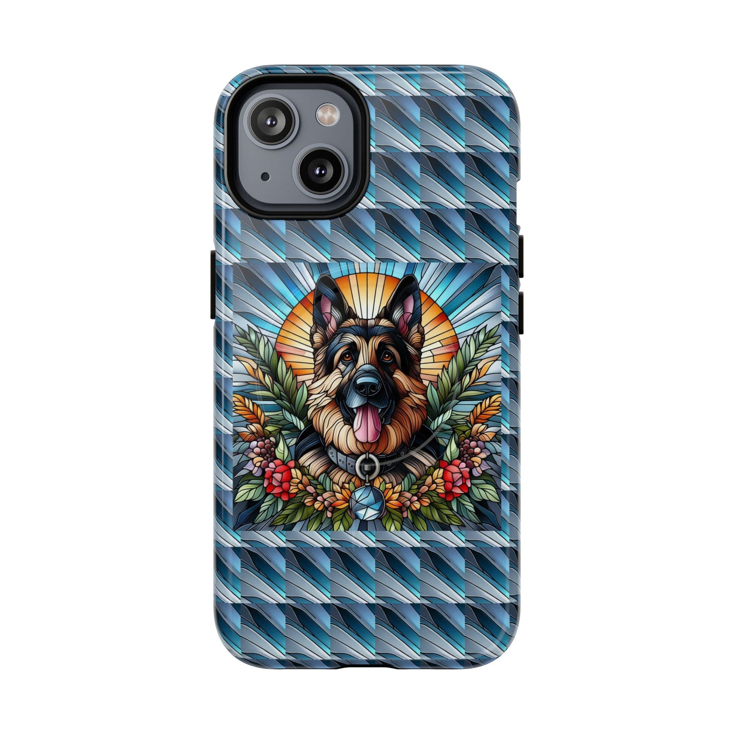 German Shepherd Stained Glass Tough Magnetic Cases