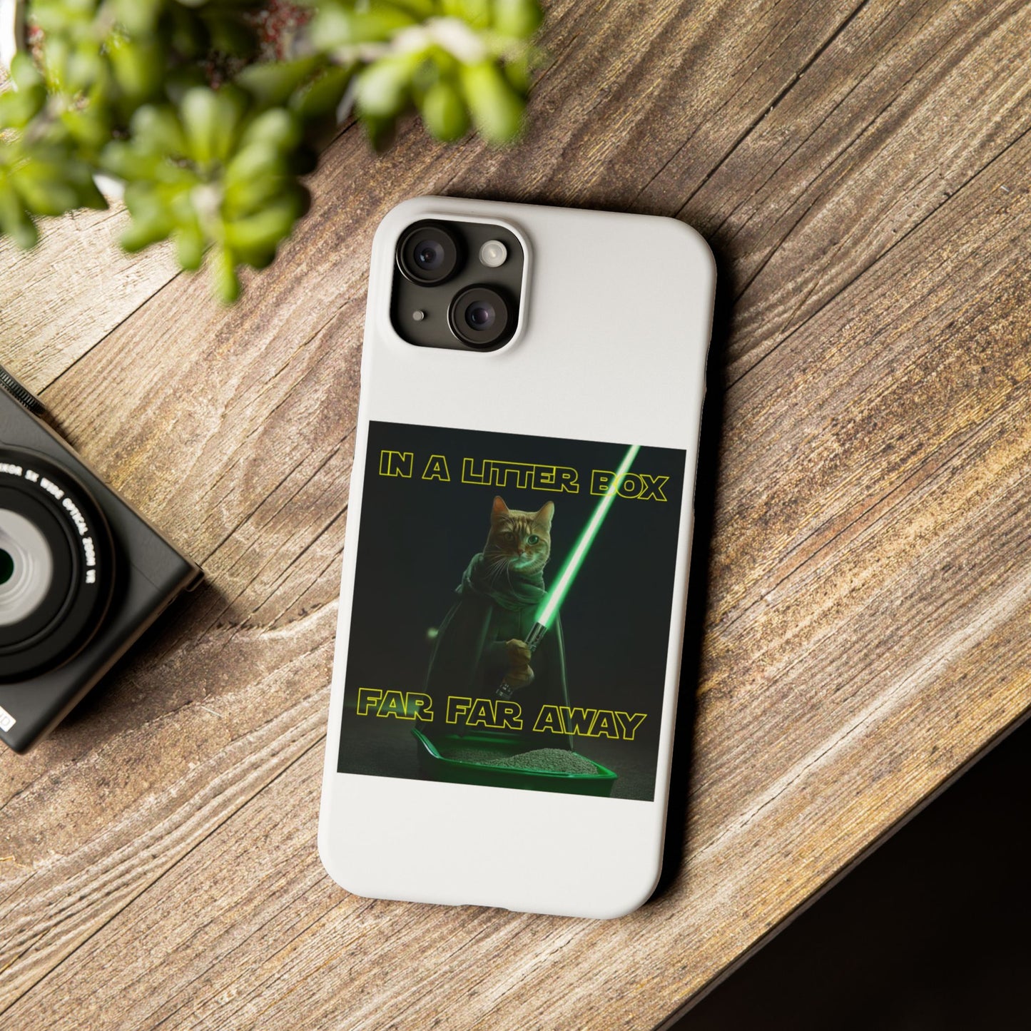 STAR WARS CAT IN A LITTER BOX FAR FAR AWAY  Slim Phone Cases