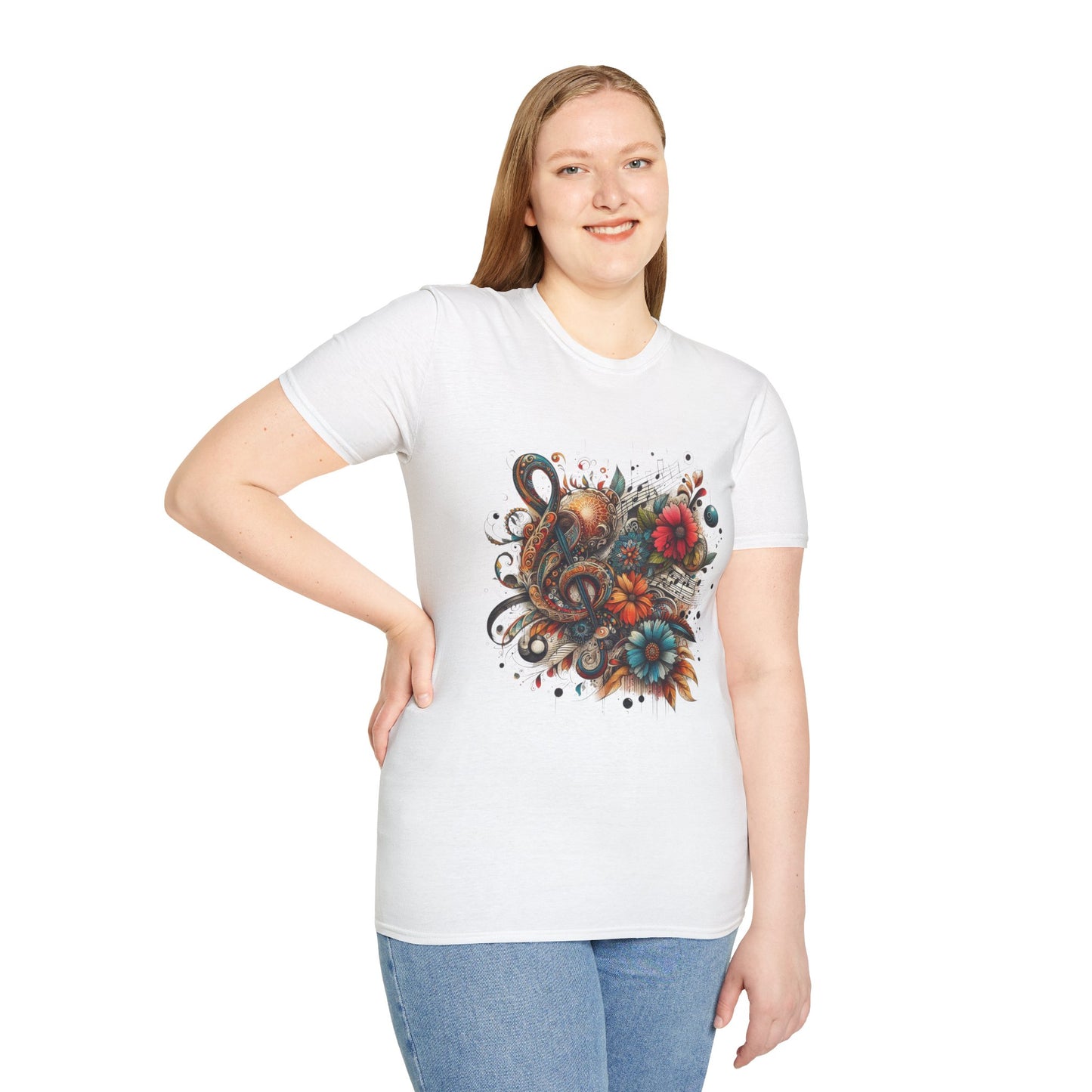 Angie Stone inspired Colorful Artistic Floral Unisex T-Shirt - Graphic Tee for Art Lovers