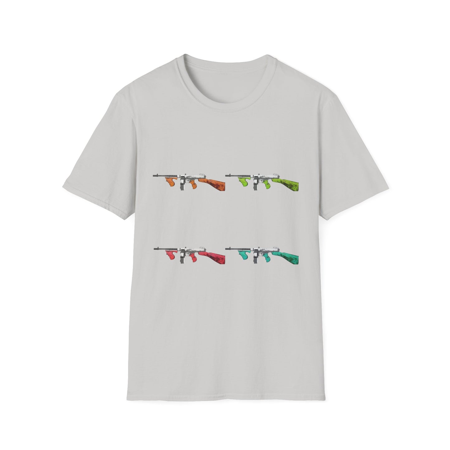 Thompson submachine gun TOMMY GUN M1928  POP ART Unisex Softstyle T-Shirt