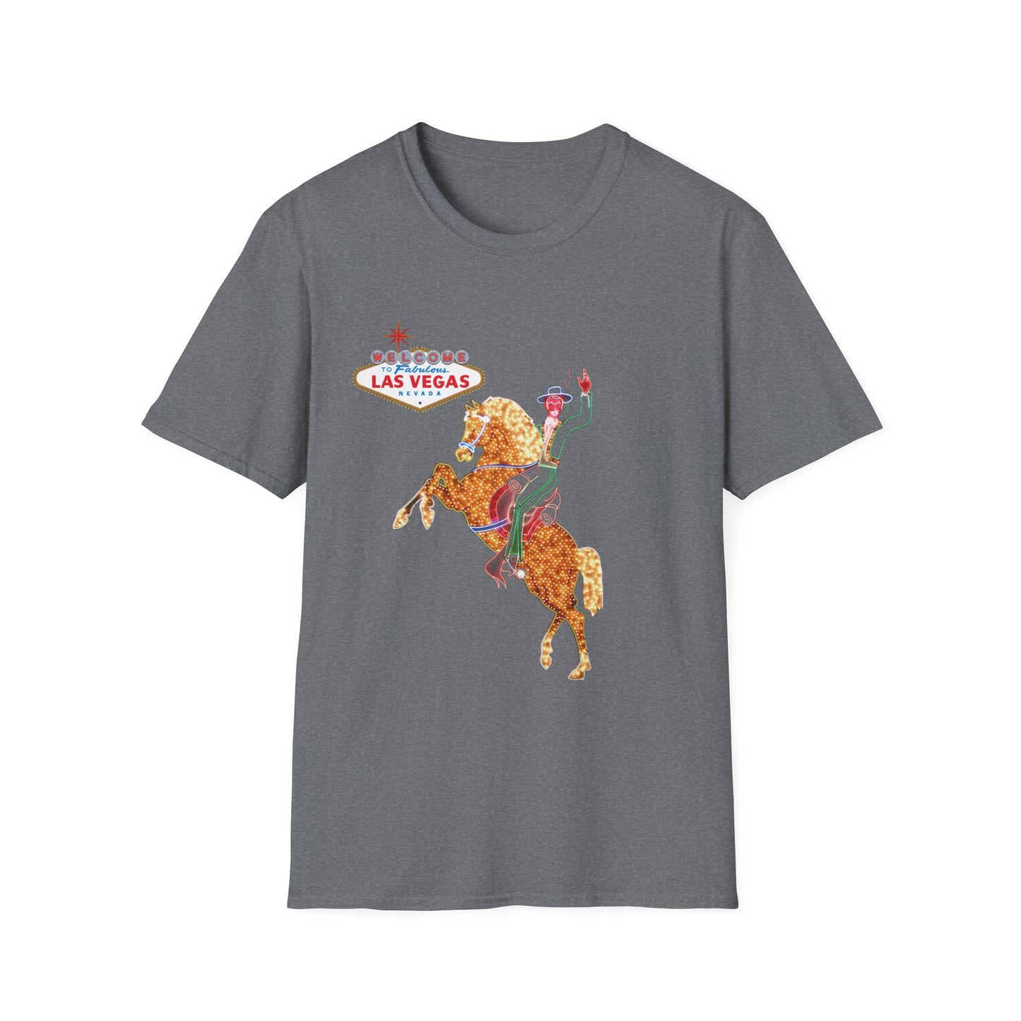 Las Vegas, Las Vegas Boulevard State Scenic Byway, Hacienda Horse and Rider Unisex Softstyle T-Shirt