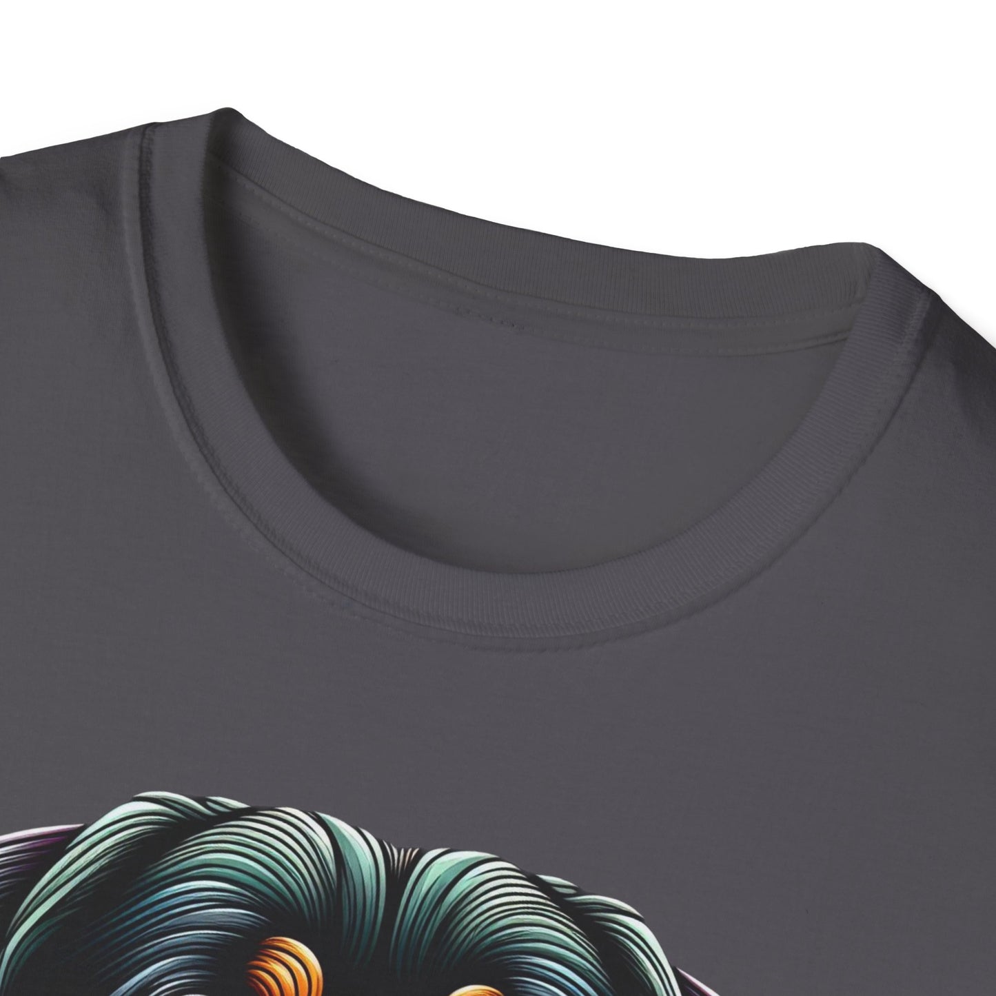 Rottweiler Animal Stained Glass Design Unisex Softstyle T-Shirt