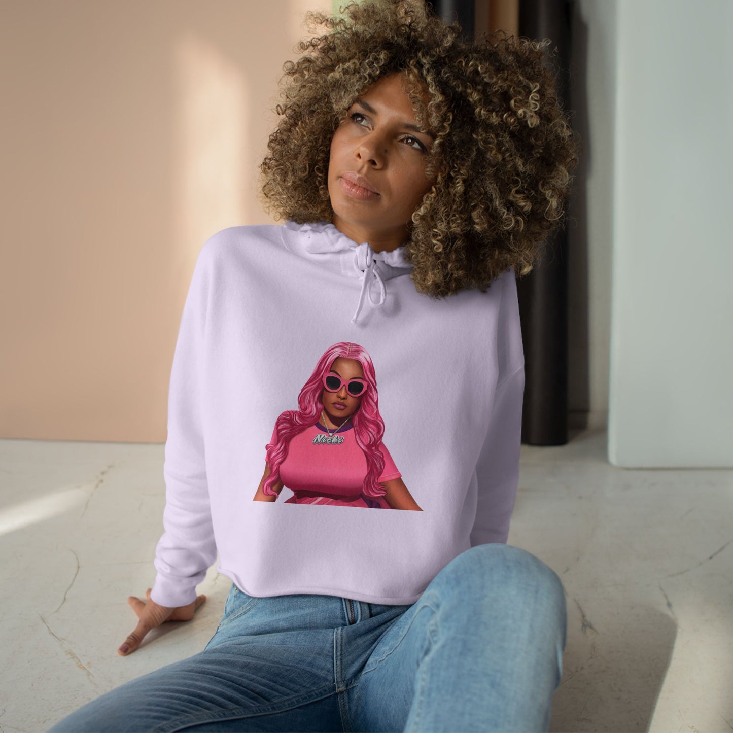 Nicki Minaj HIP HOP Bussin' Boujee CEO Clout Dank Delulu Crop Hoodie
