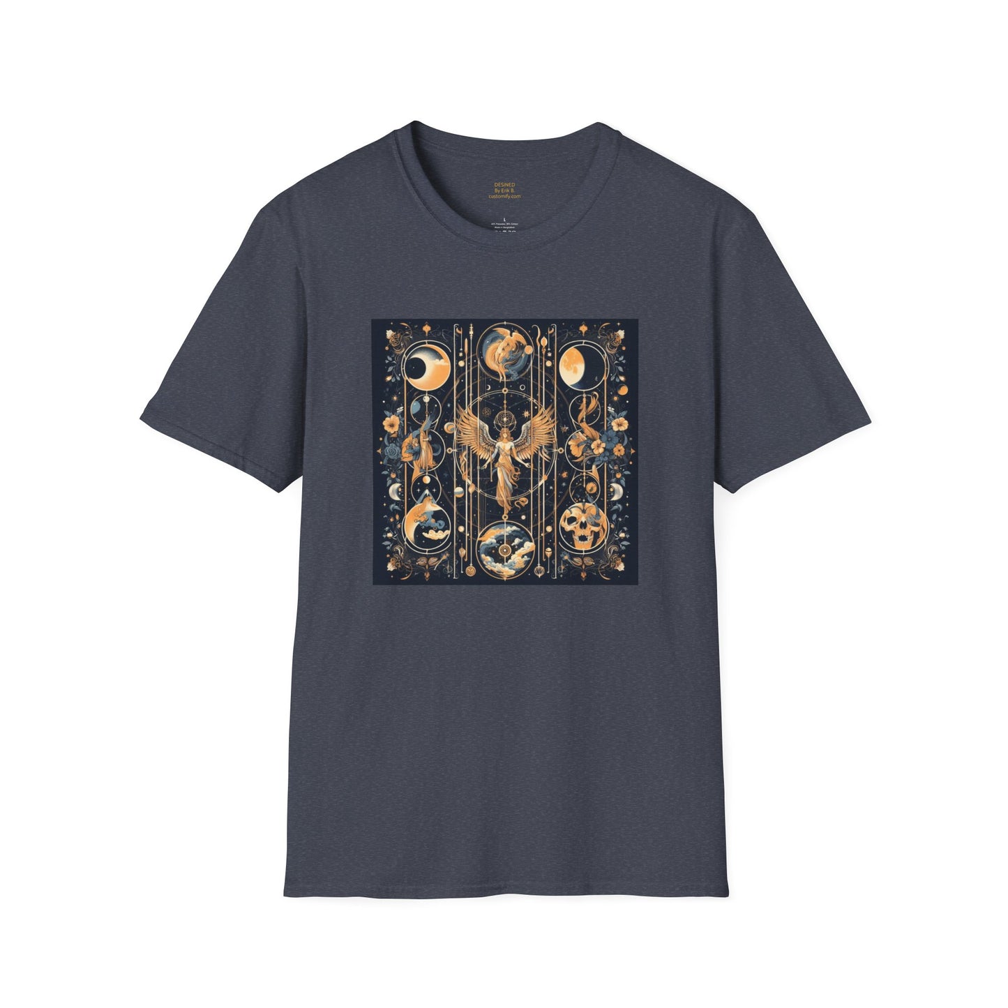 Celestial tarot design By Erik B. Unisex Softstyle T-Shirt