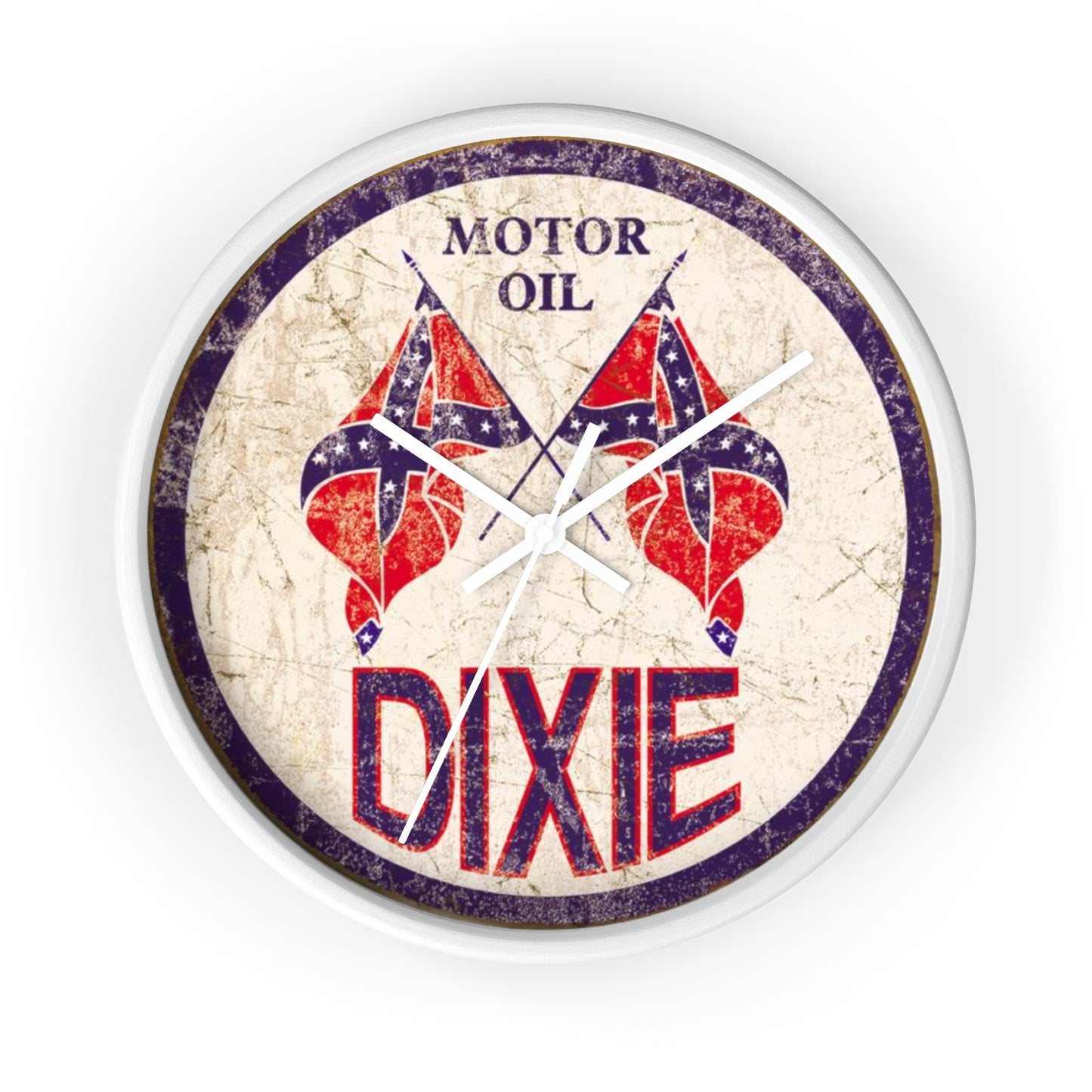 Retro Wall Clock - Dixie Motor Oil Design