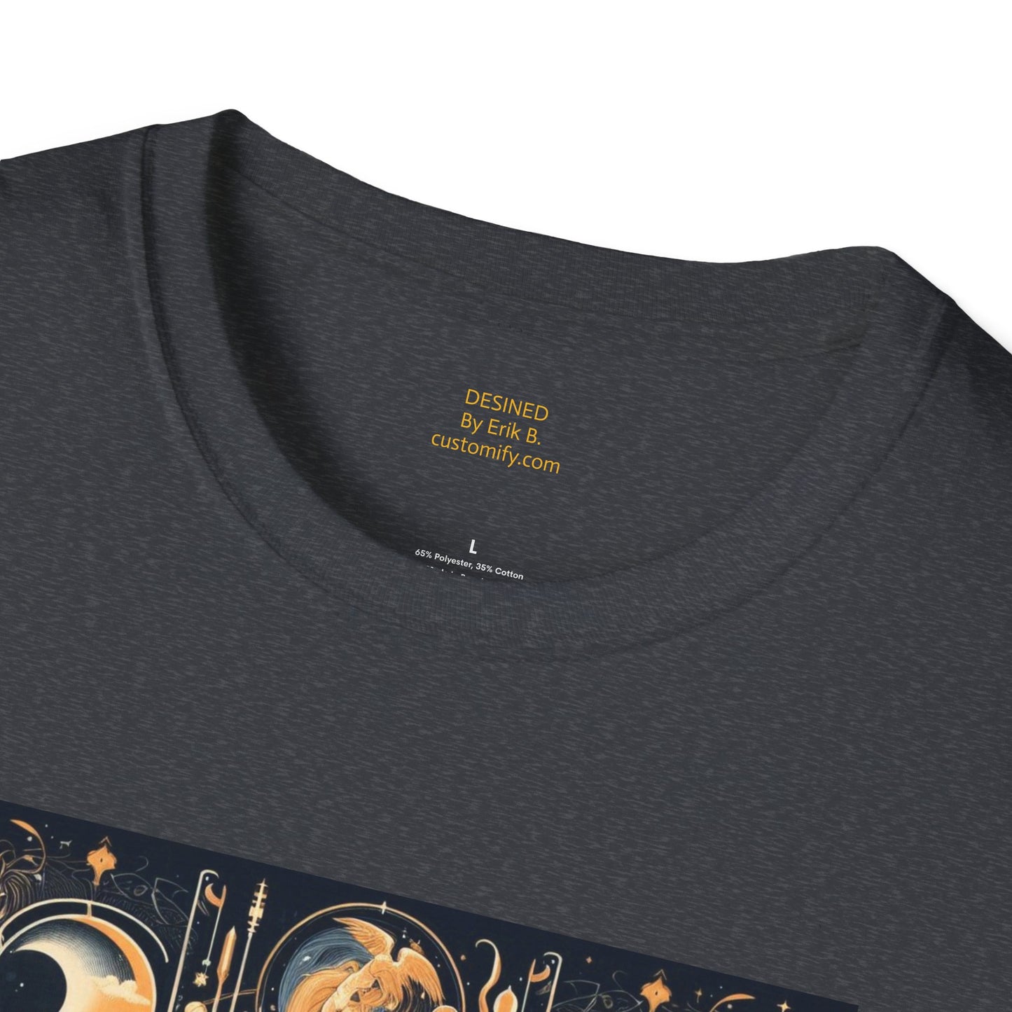 Celestial tarot design By Erik B. Unisex Softstyle T-Shirt