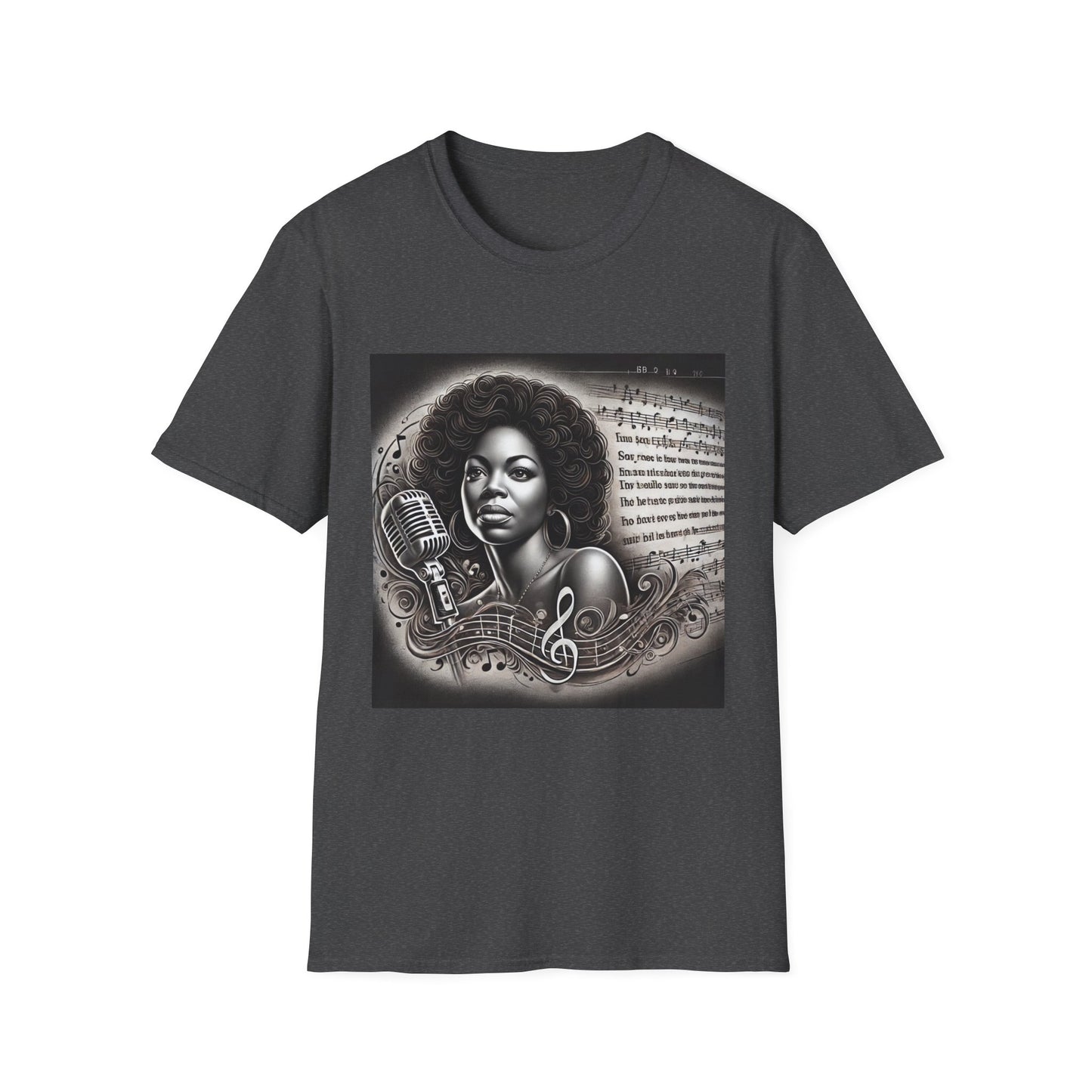 Angie Stone Retro Music Lover Unisex Softstyle T-Shirt - Afrocentric Design
