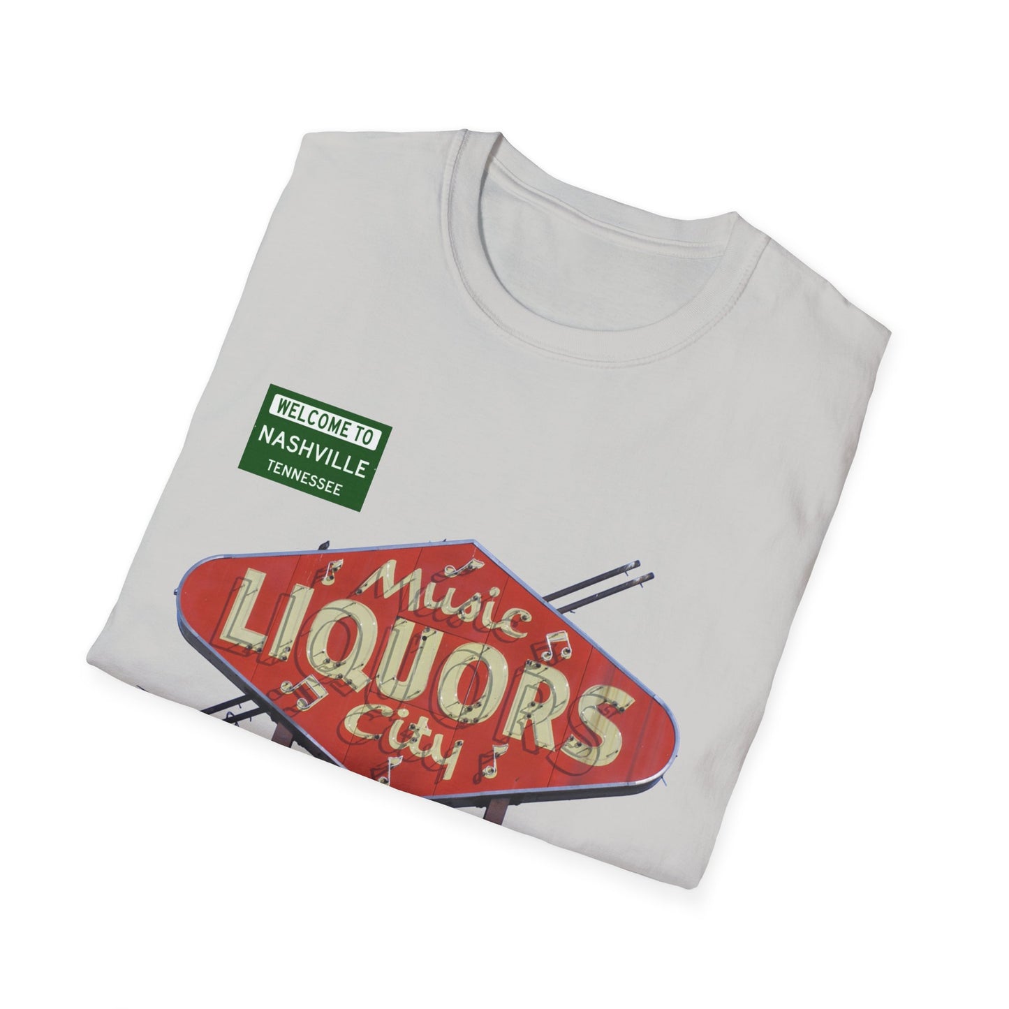 RETRO VINTAGE Music City Liquors [gone] Nashville, TN Unisex Softstyle T-Shirt