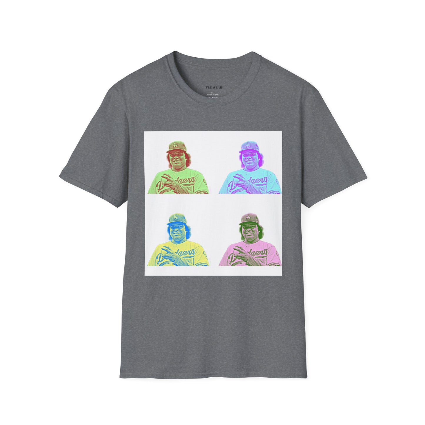 Fernando Valenzuela Dodgers Andy Warhol Style Pop Art Unisex Softstyle T-Shirt