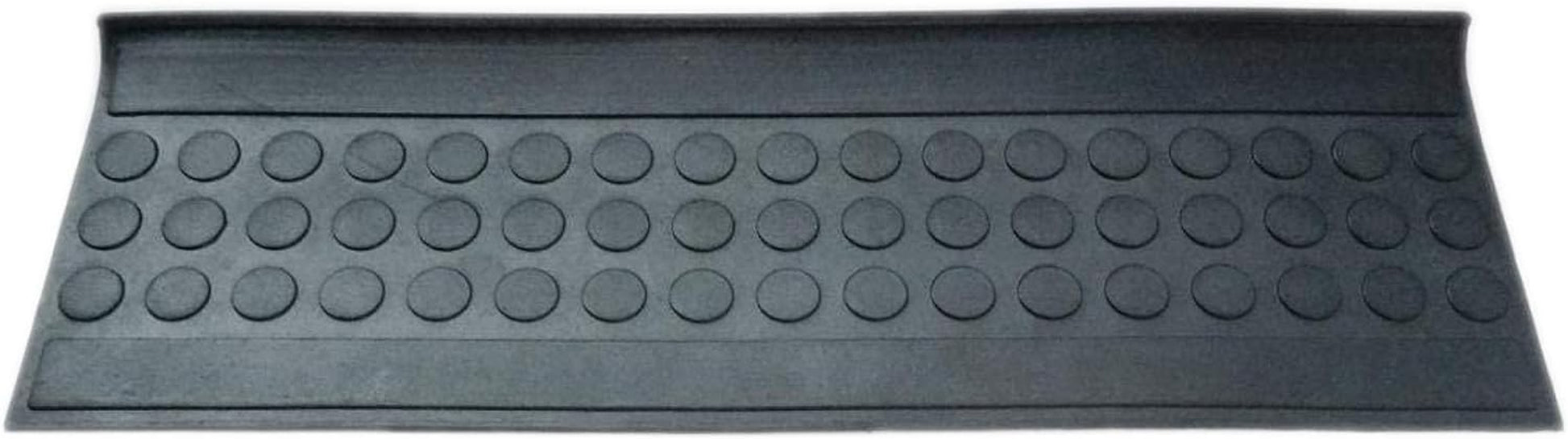 Indoor/Outdoor Hose-Wash Coin Design Non-Slip Rubber 10" X 30" Modern Stair Treads for Stairs, Garage, Patio, 5 Pack, Black Coin