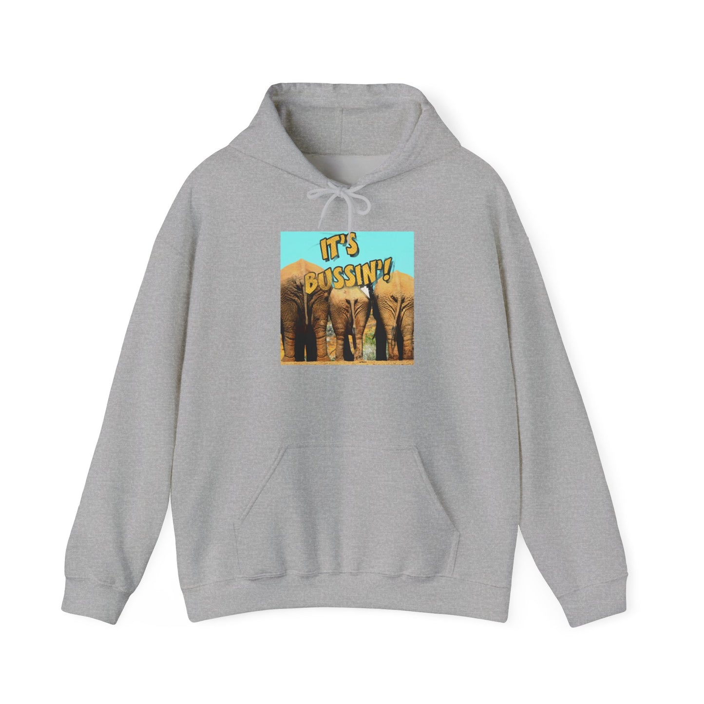 IT'S BUSSIN ELEPHANT BOOTY Unisex Heavy Blend™ Hooded Sweatshirt
