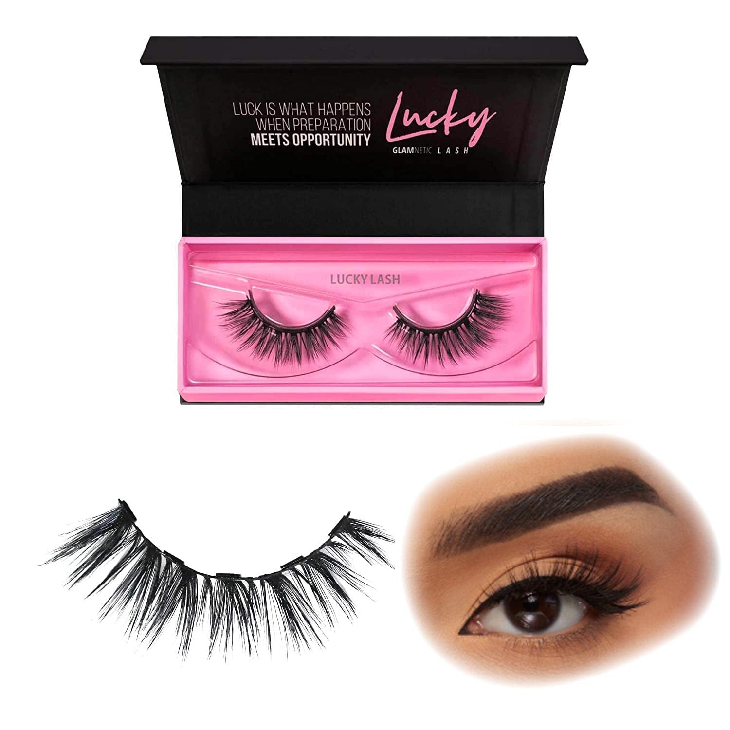 Magnetic Eyelashes - Virgo | Short Magnetic Lashes, 60 Wears Reusable Faux Mink Lashes Natural Look - 1 Pair
