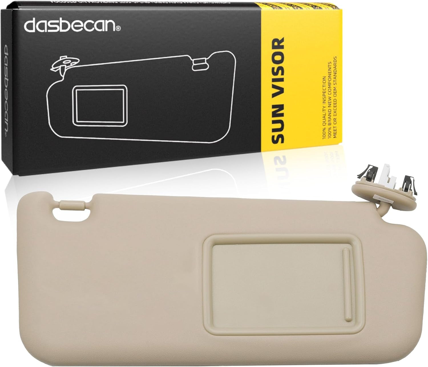 Front Left Driver Side Sun Visor with Vanity Light Compatible with Toyota RAV4 2006-2013 Replaces# 74320-42501-B2 74320-42500-B0 (Gray)