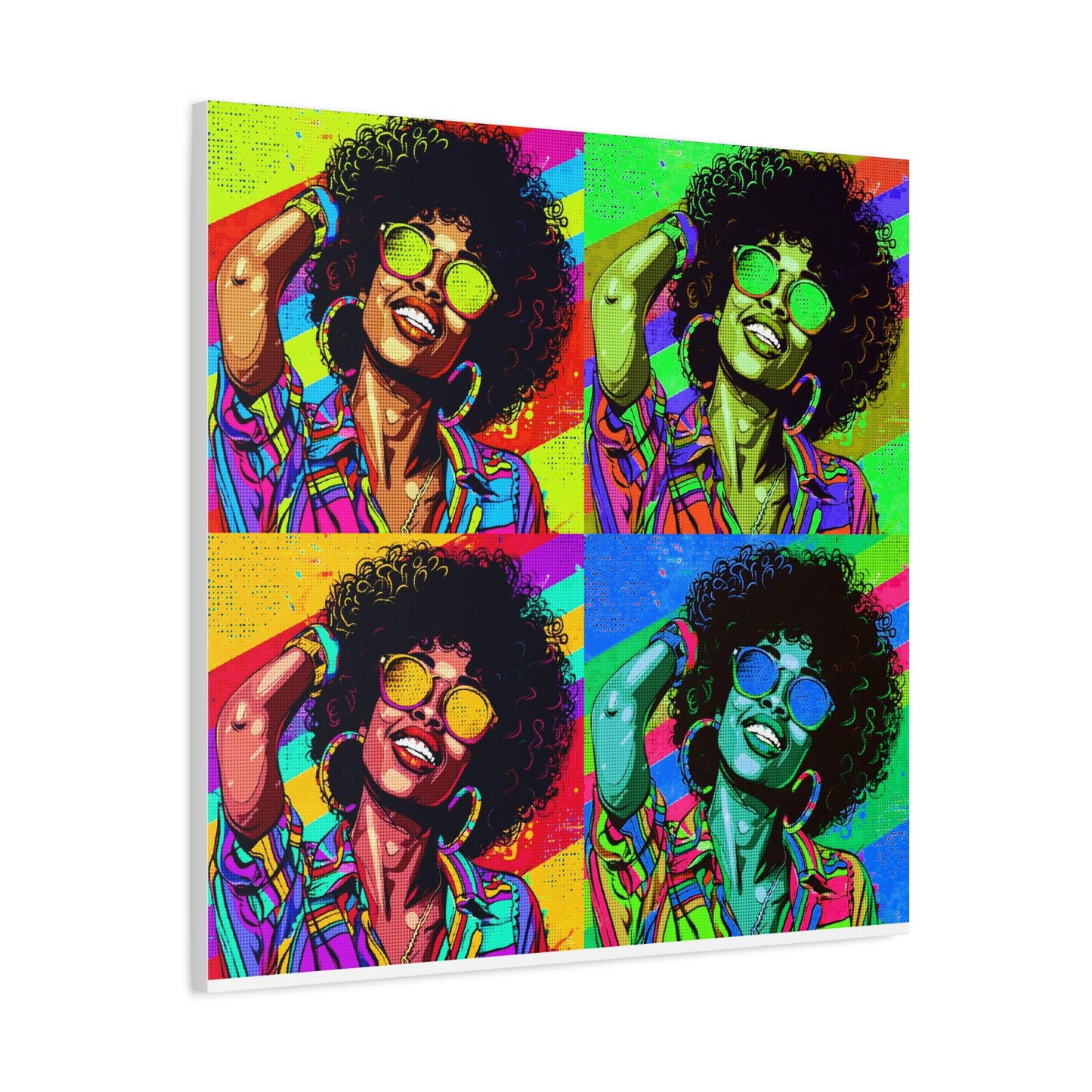 BLACK BEAUTY COLORFULL ANDY WARHOL STYLE Matte Canvas, Stretched, 1.25"