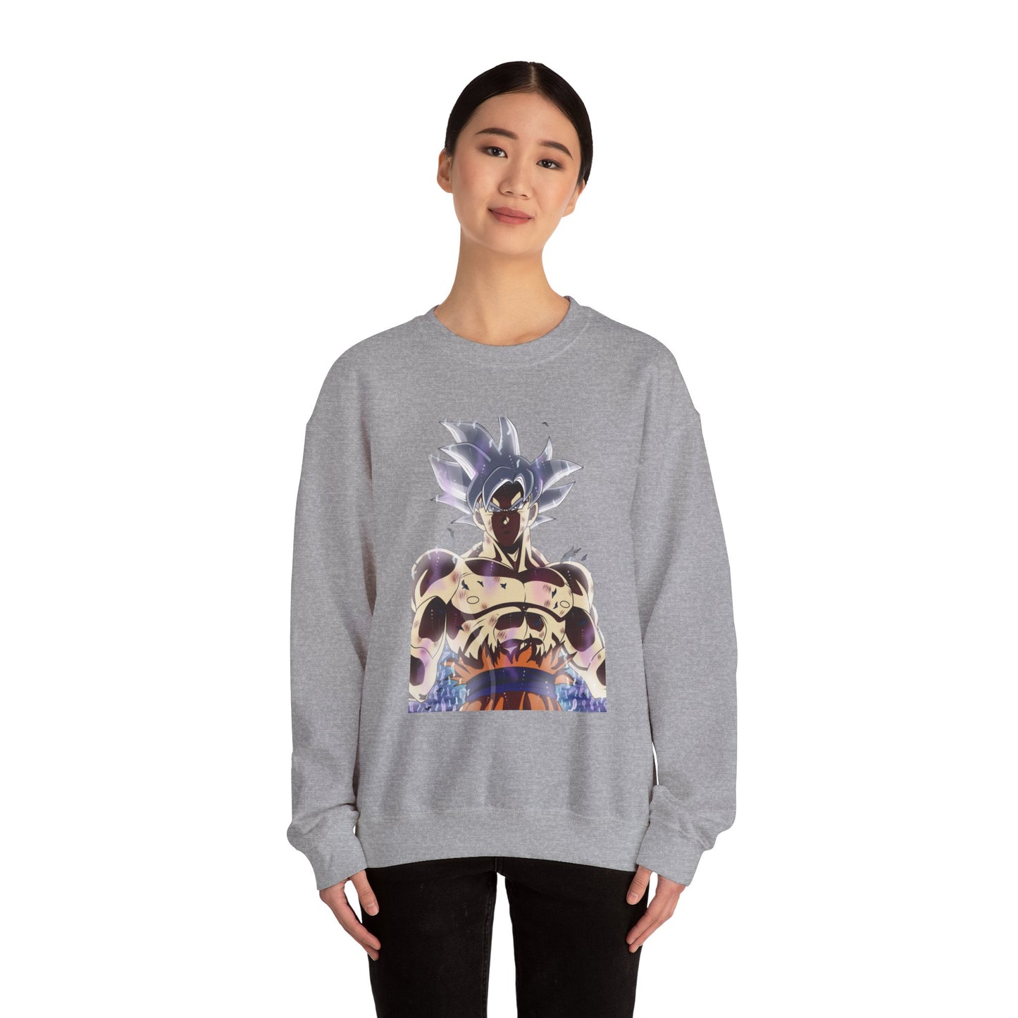 Dragon Ball Super Goku Crewneck Sweatshirt - Ultra Power White Hair Design