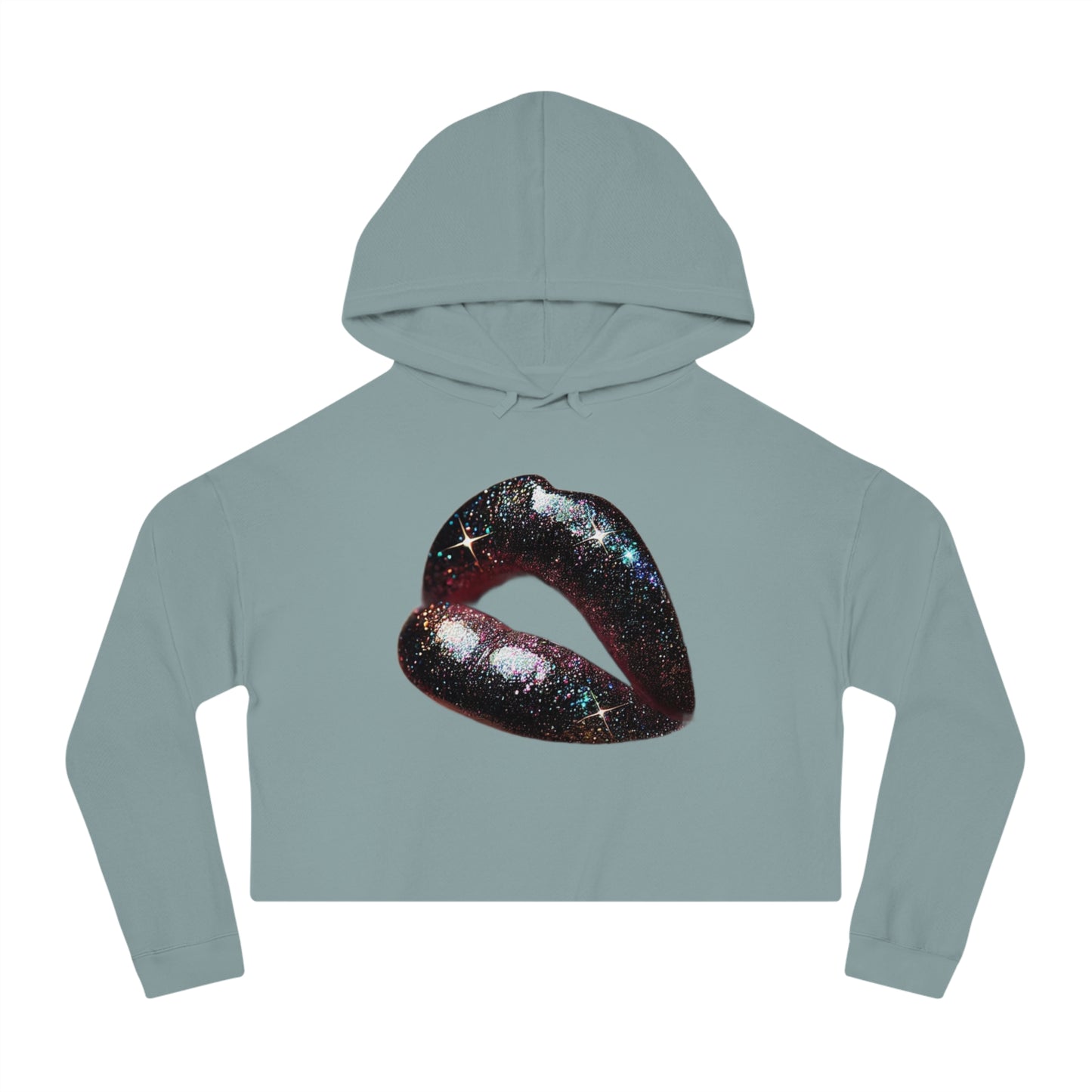 GALAXY LIP GLOSS Women’s Cropped Hooded Sweatshirt