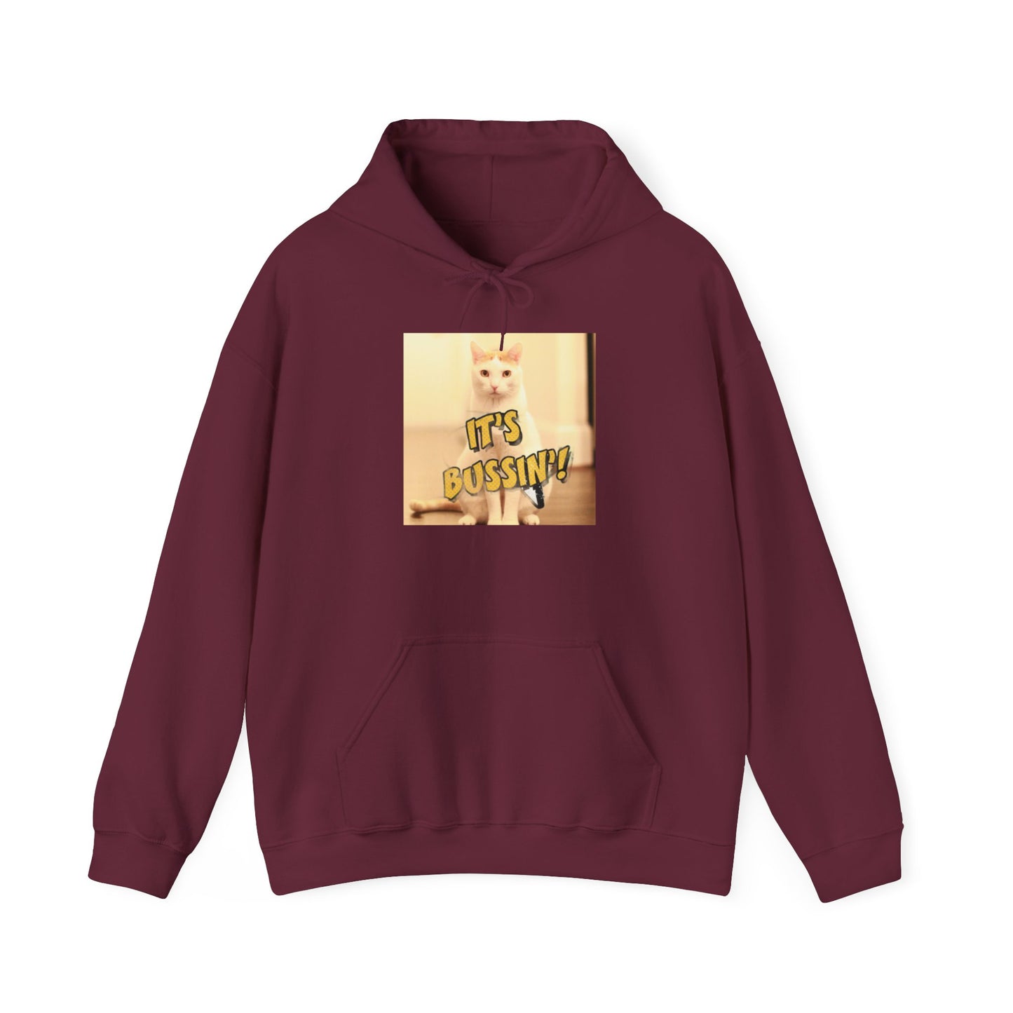 IT 'S BUSSIN CAT Unisex Heavy Blend™ Hooded Sweatshirt