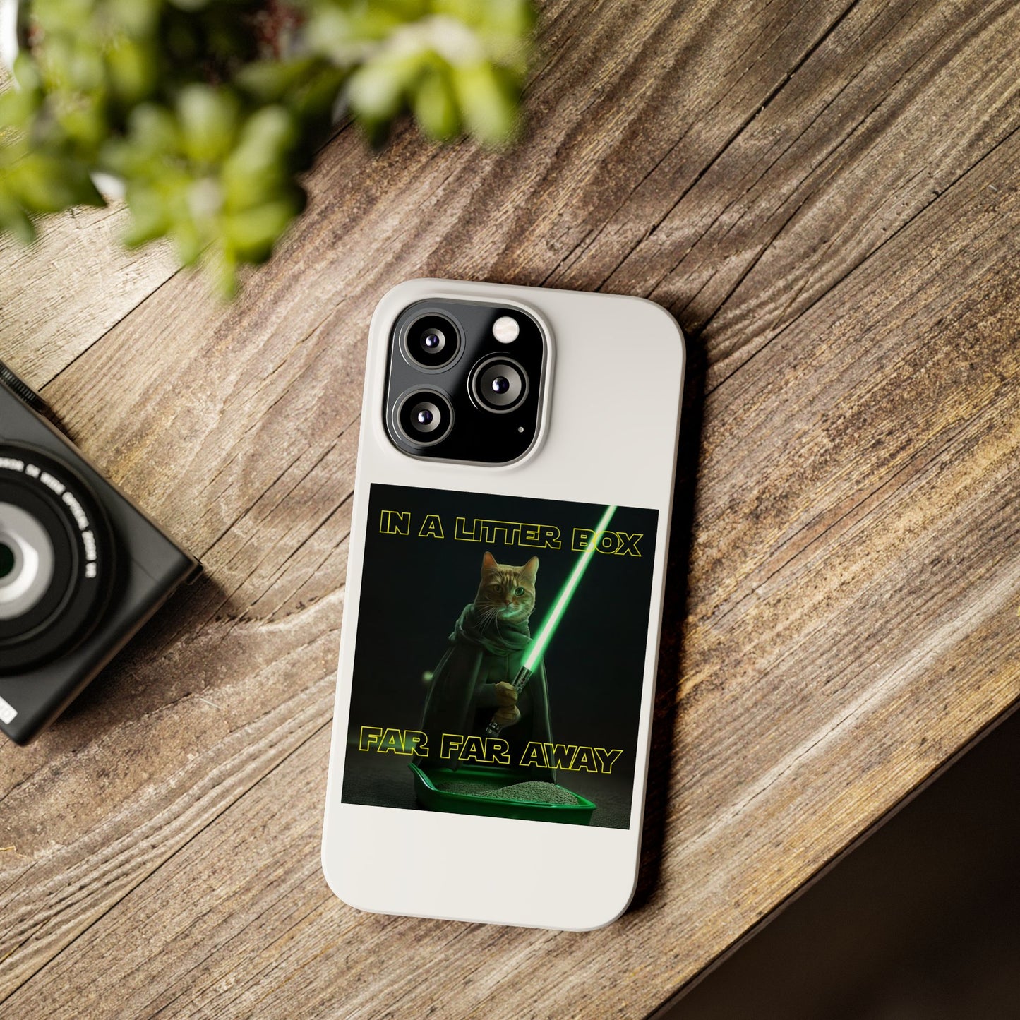 STAR WARS CAT IN A LITTER BOX FAR FAR AWAY  Slim Phone Cases