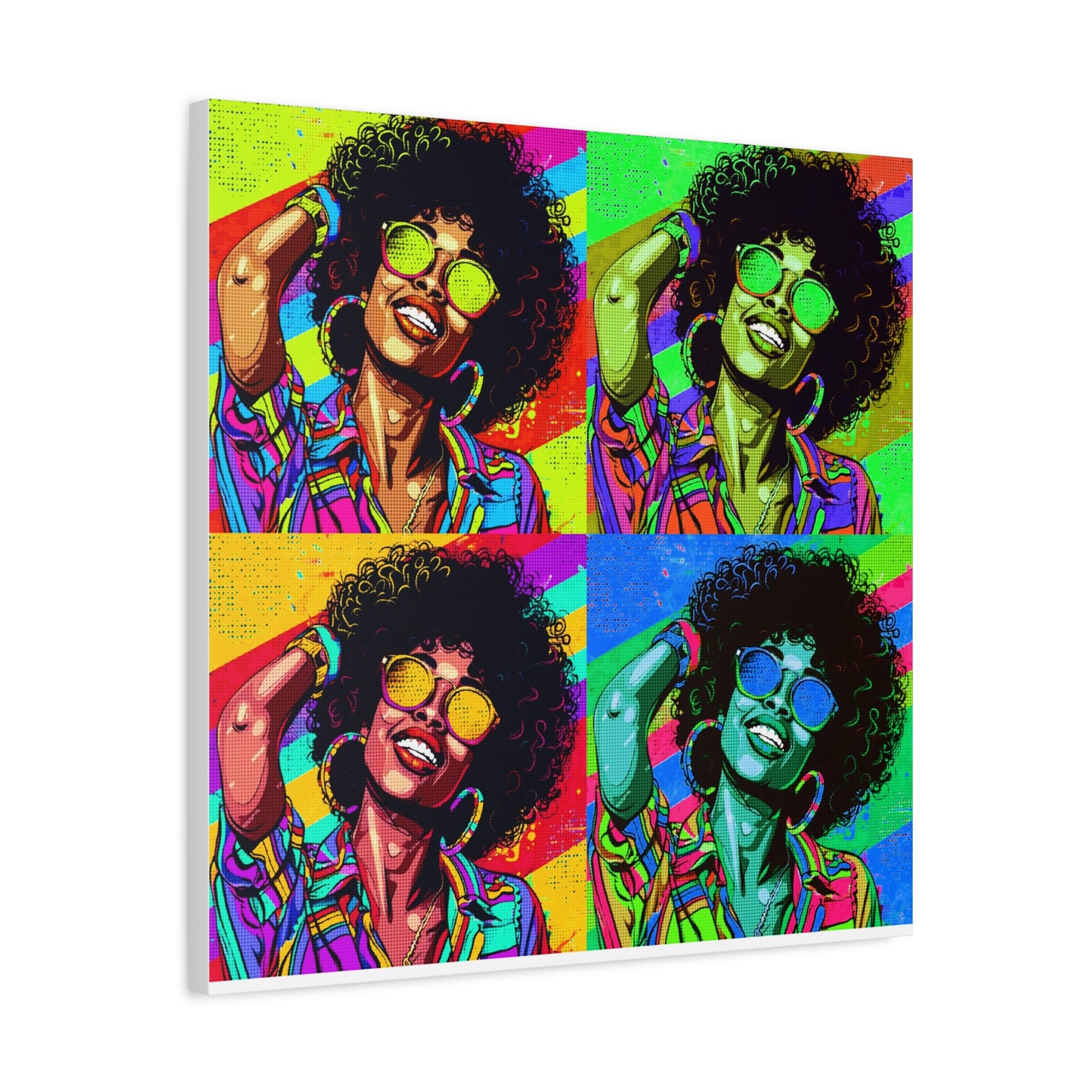 BLACK BEAUTY COLORFULL ANDY WARHOL STYLE Matte Canvas, Stretched, 1.25"