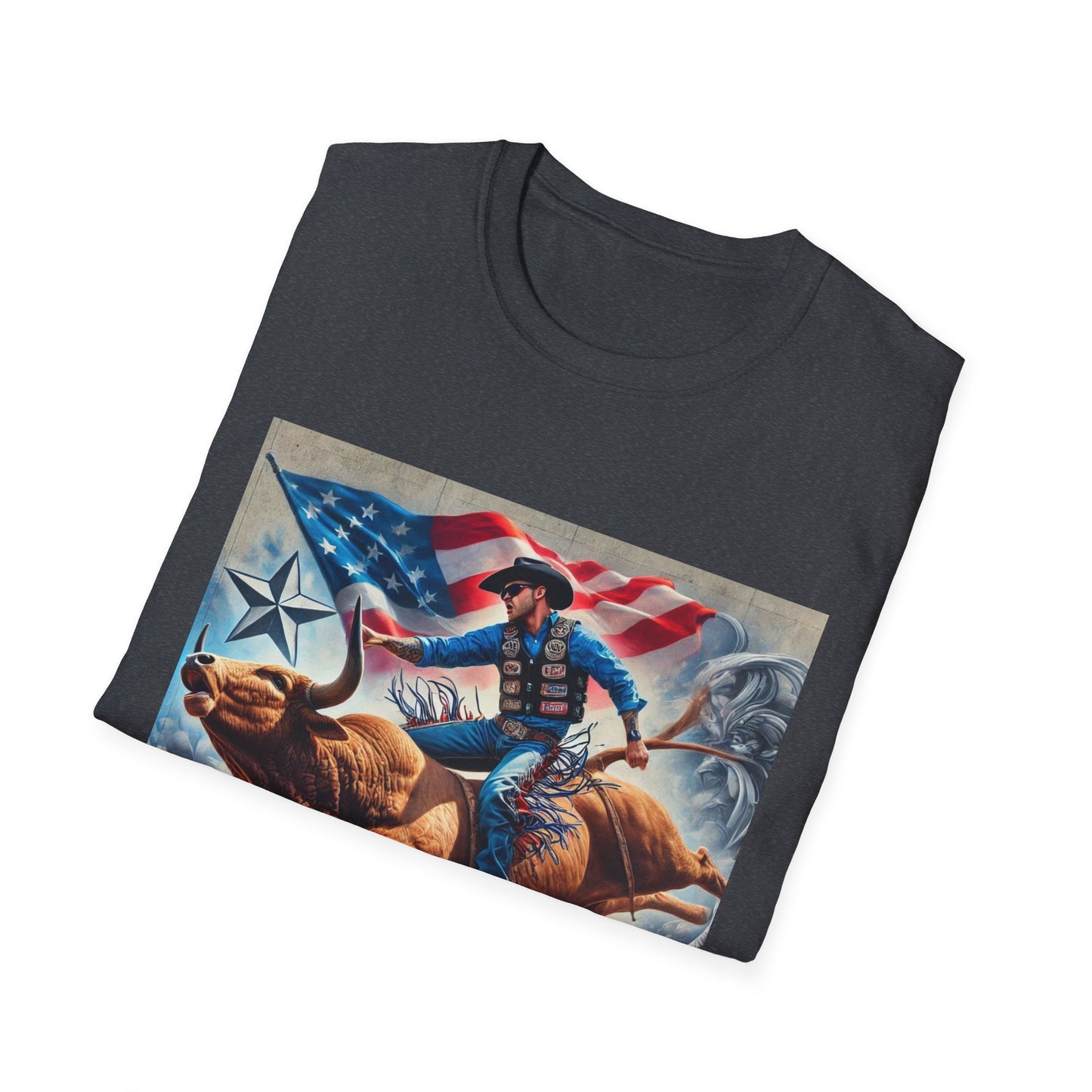 Professional Bull Riders 3D tattoo Unisex Softstyle T-Shirt