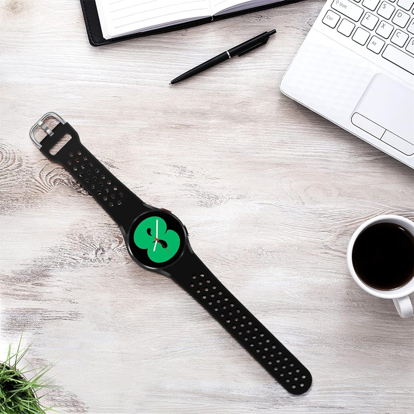 Sport Bands for Samsung Galaxy Watch 6/5/4 40Mm 44Mm,Watch 6/4 Classic 47Mm 43Mm/46Mm 42Mm Women/Men,Silicone Strap for Samsung Watch 5 Pro 45Mm,No Gap Replacement Wristband Breathable Correa