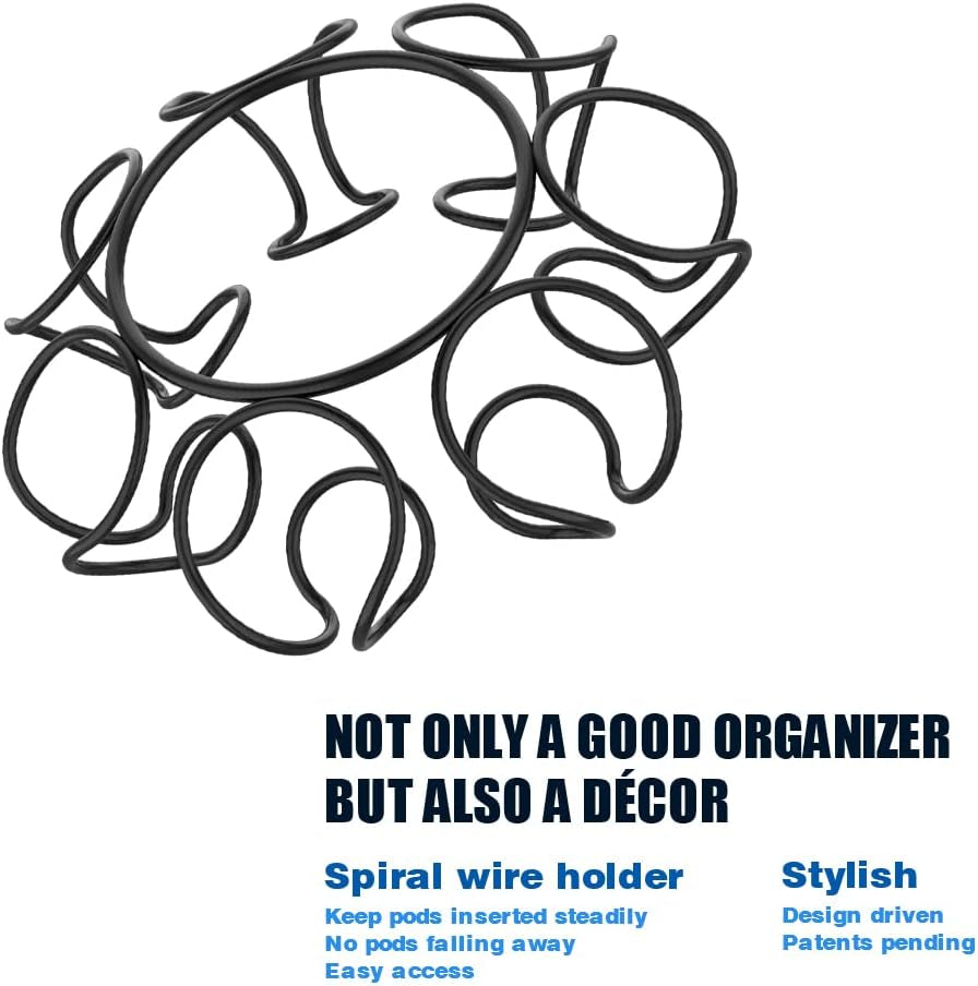 Coffee Pod Holder Carousel Compatible with 35 K Cup Pods, KRT35A-BLK