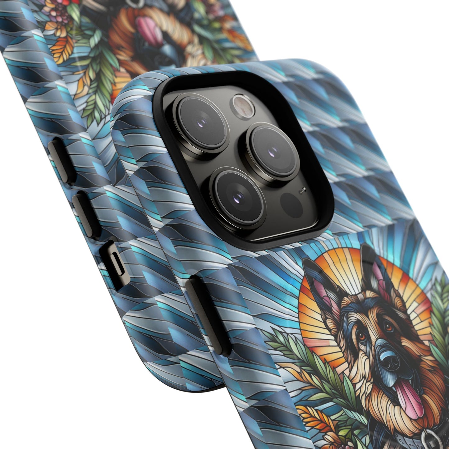 German Shepherd Stained Glass Tough Magnetic Cases