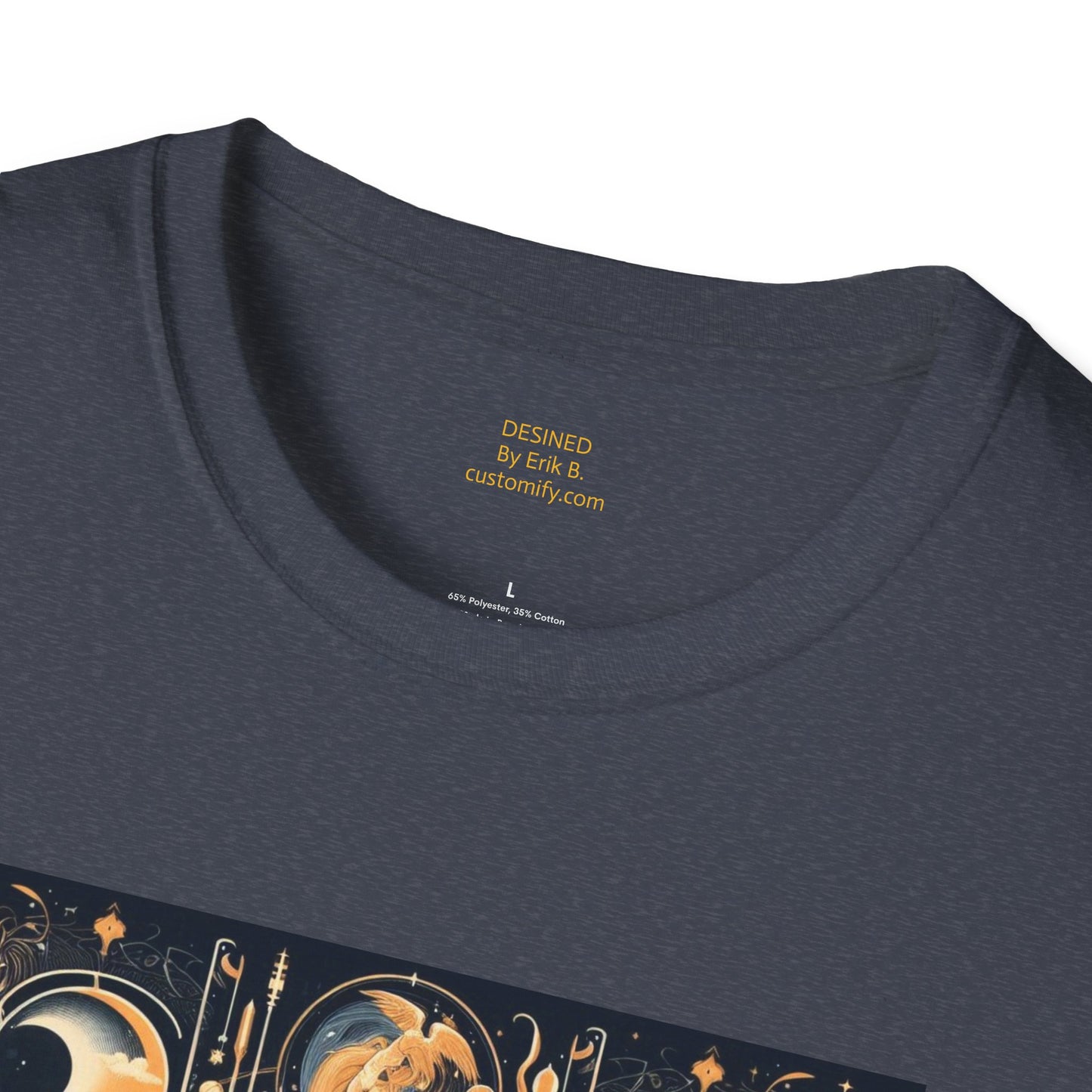 Celestial tarot design By Erik B. Unisex Softstyle T-Shirt