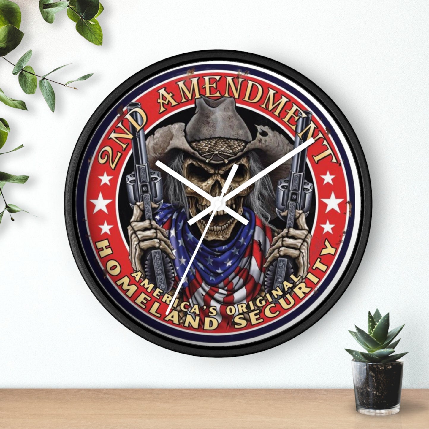 2nd Amendment AMERICA'S ORIGINAL HOMELAND SECURITY Wall Clock