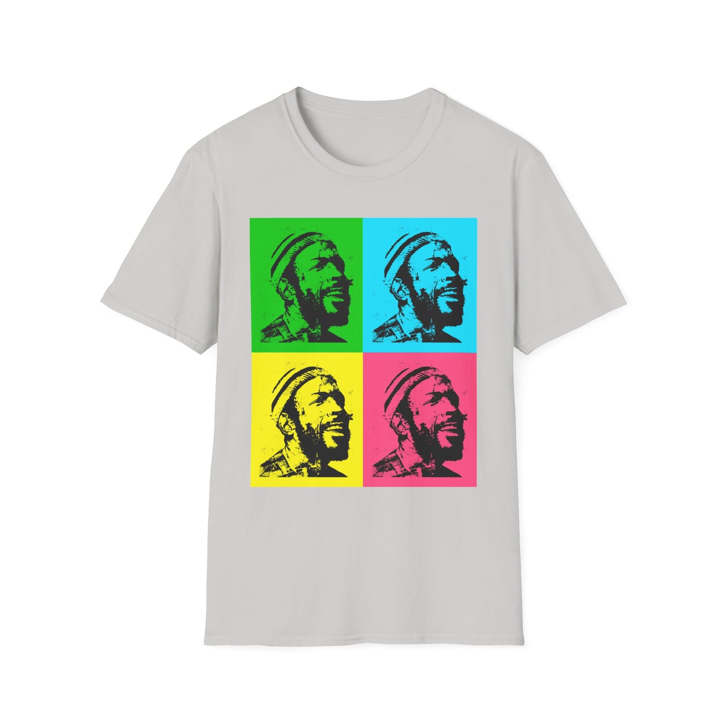 Marvin Gaye Abstract Paintings Andy Warhol Style Pop Art Unisex Soft style T-Shirt