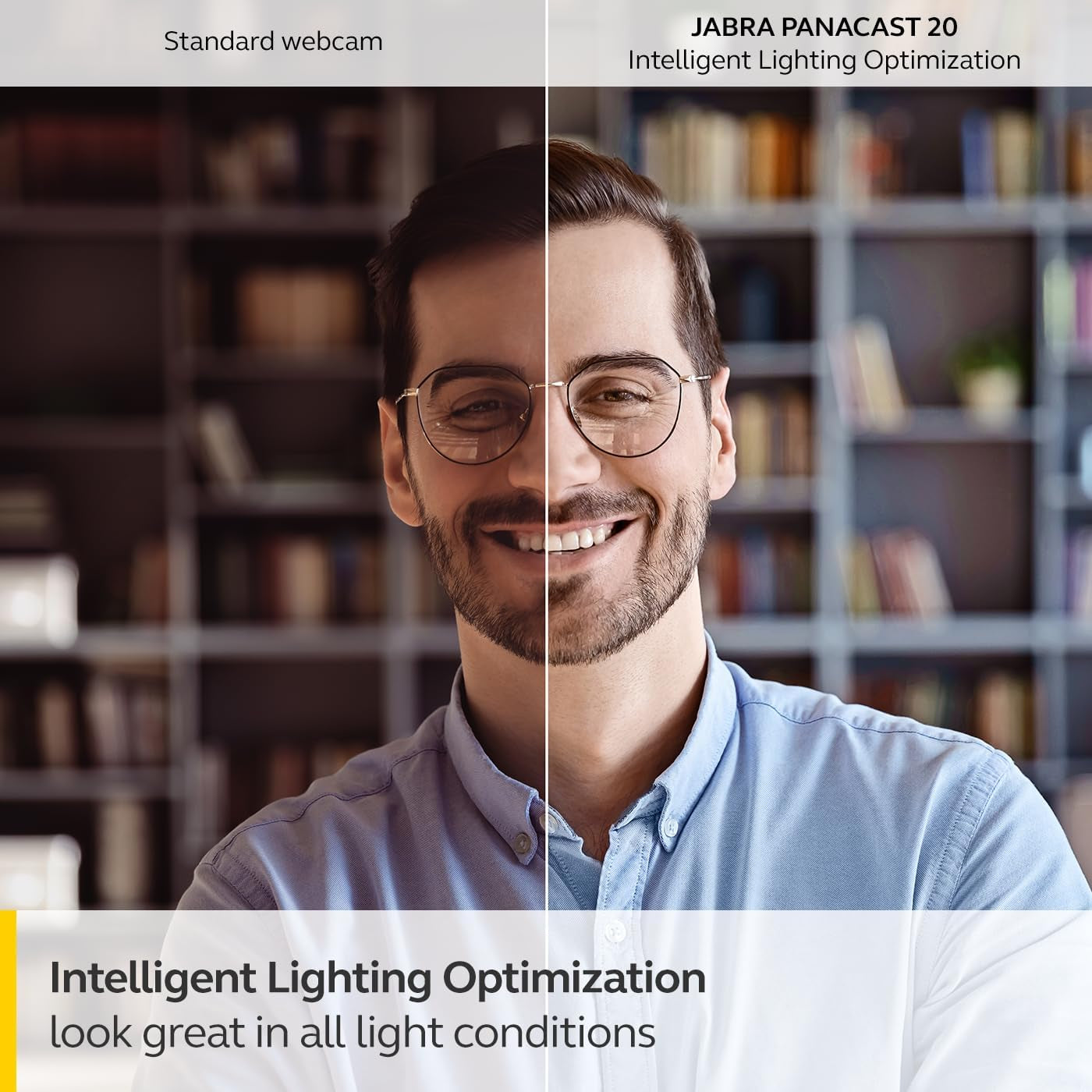 Panacast 20 4K Video Conferencing Camera - Flexible Plug & Play Personal Video Solution Computer Webcam with Ai-Powered 4K Ultra-Hd, Intelligent Zoom, and Lighting Optimization - Black