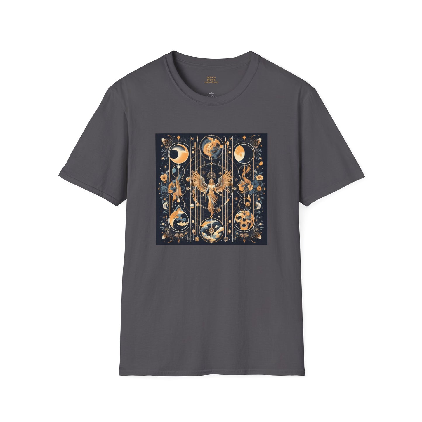 Celestial tarot design By Erik B. Unisex Softstyle T-Shirt