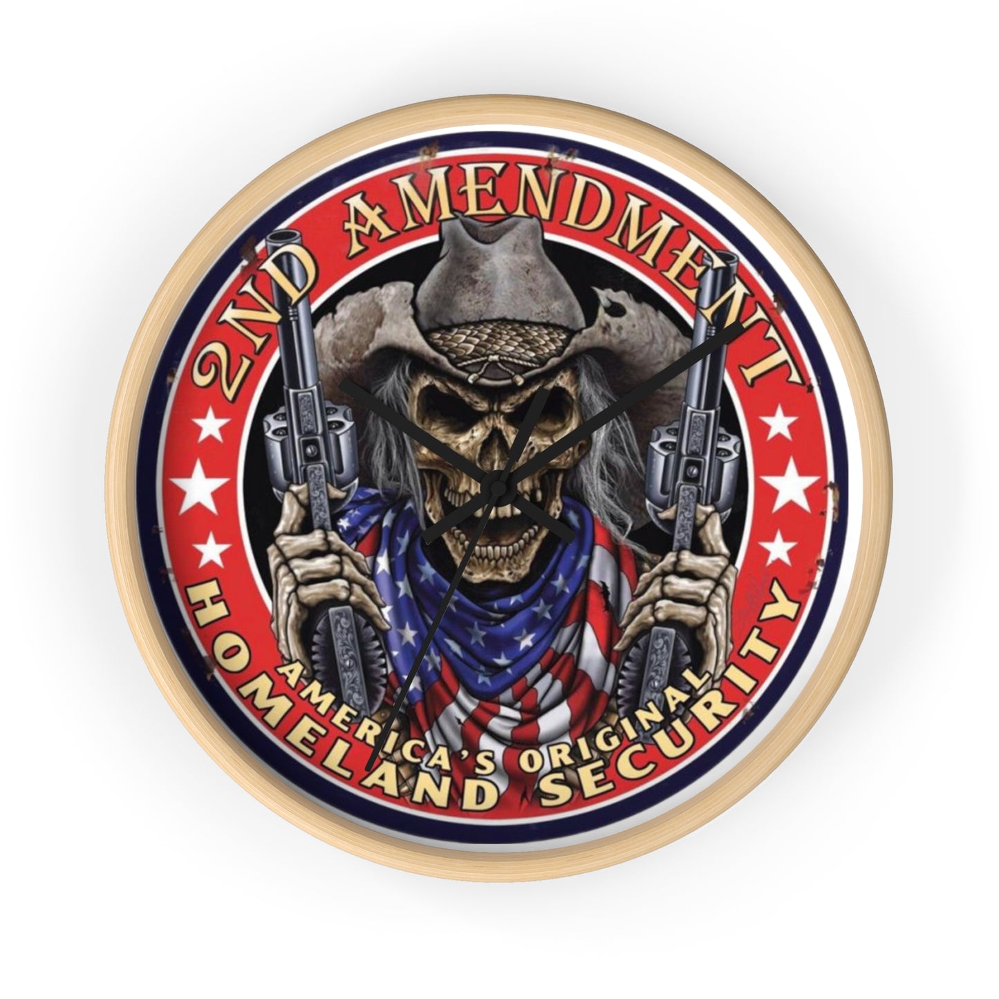 2nd Amendment AMERICA'S ORIGINAL HOMELAND SECURITY Wall Clock